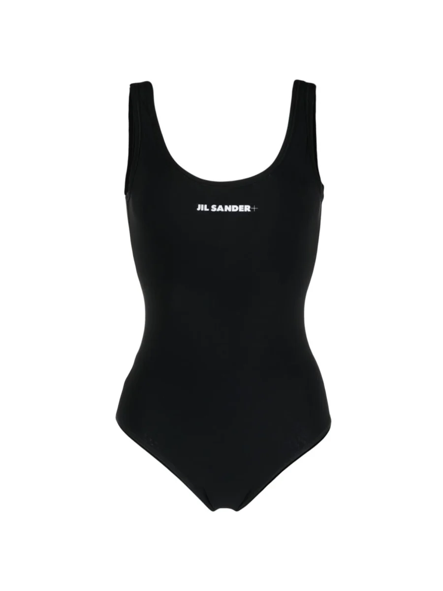 JIL SANDER Scoop-back Logo-print Swimsuit
