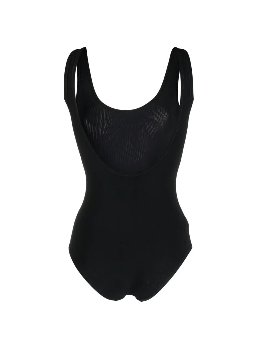 JIL SANDER Scoop-back Logo-print Swimsuit - Image 3