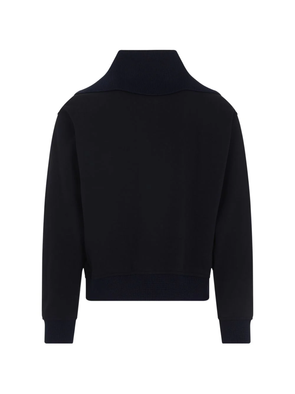 Jil Sander Zip Closure Knit Sweater with Tonal Logo and Ribbed Trims - Long Sleeve - Image 4