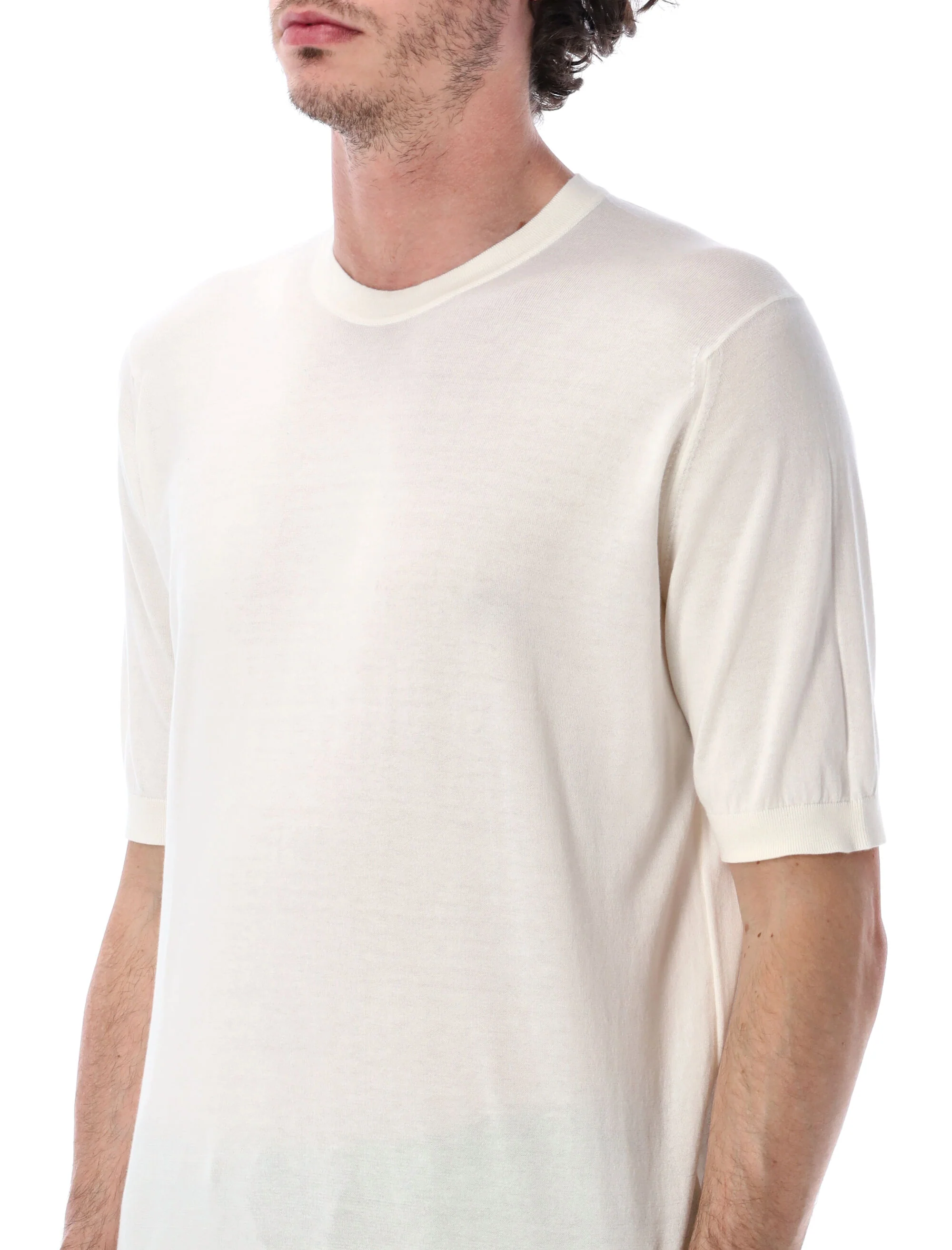John Smedley Timeless Cotton T-Shirt Kempton - Regular Fit - Image 3