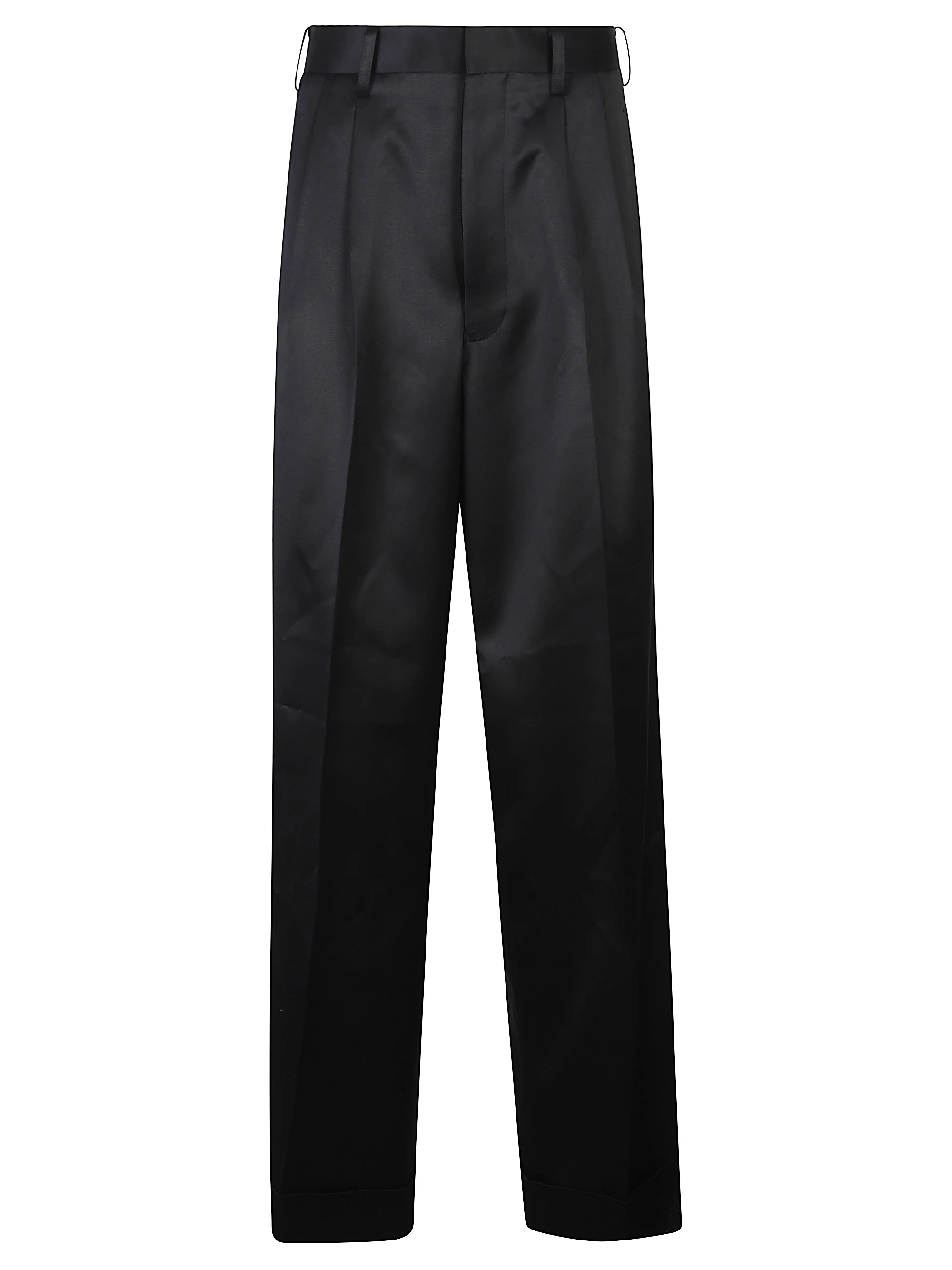Junya Watanabe Chic Wool and Viscose Trousers with Belt Loops