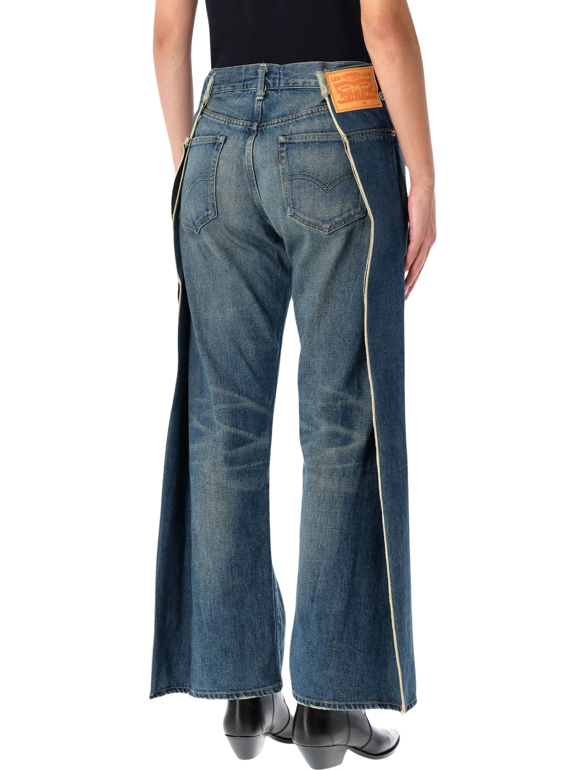 Junya Watanabe Levi S Cotton Denim Wide-leg Jeans - Image 2