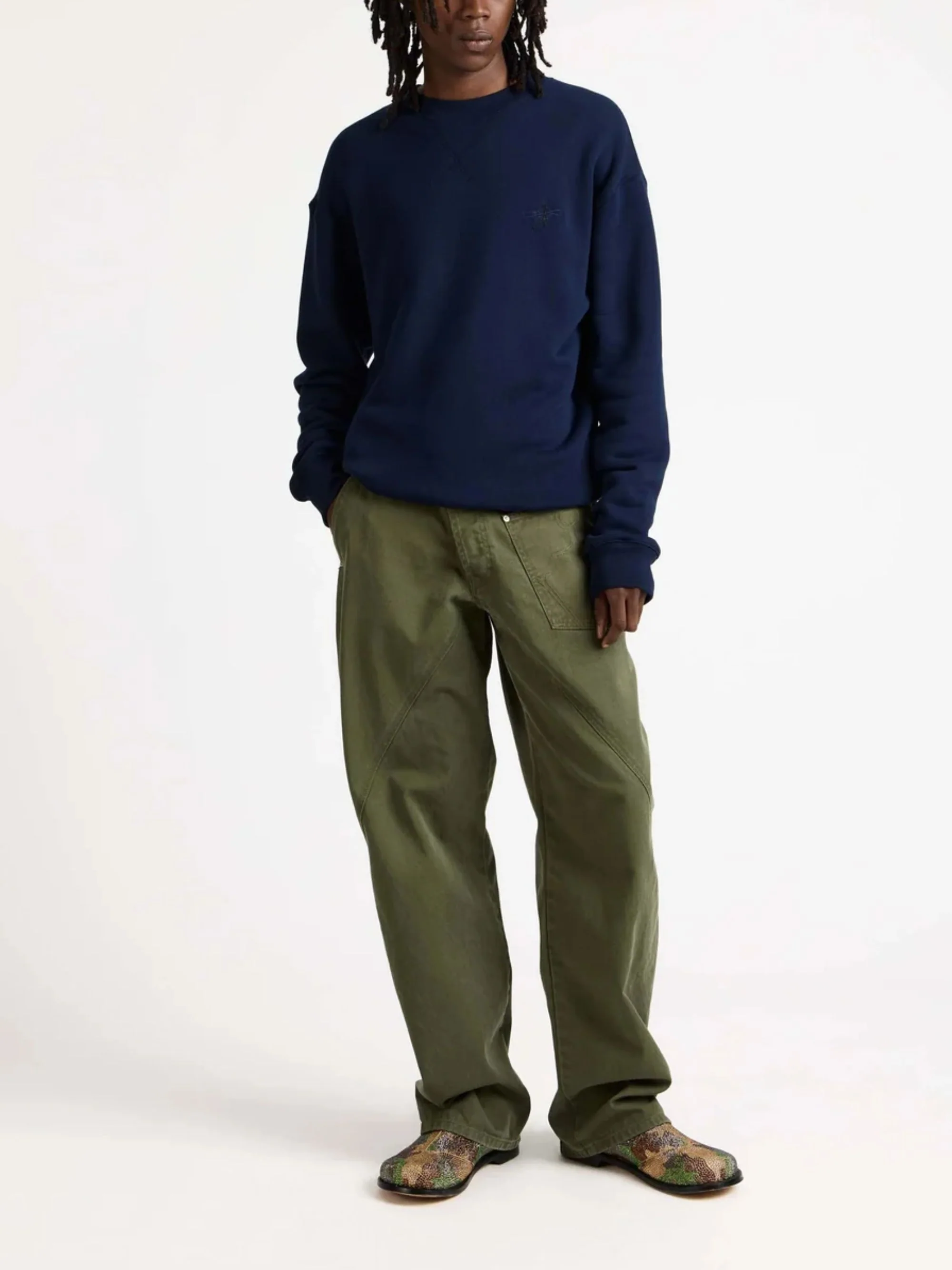 Jw Anderson Embroidered Logo Crew Neck Long Sleeve Sweater - Image 2