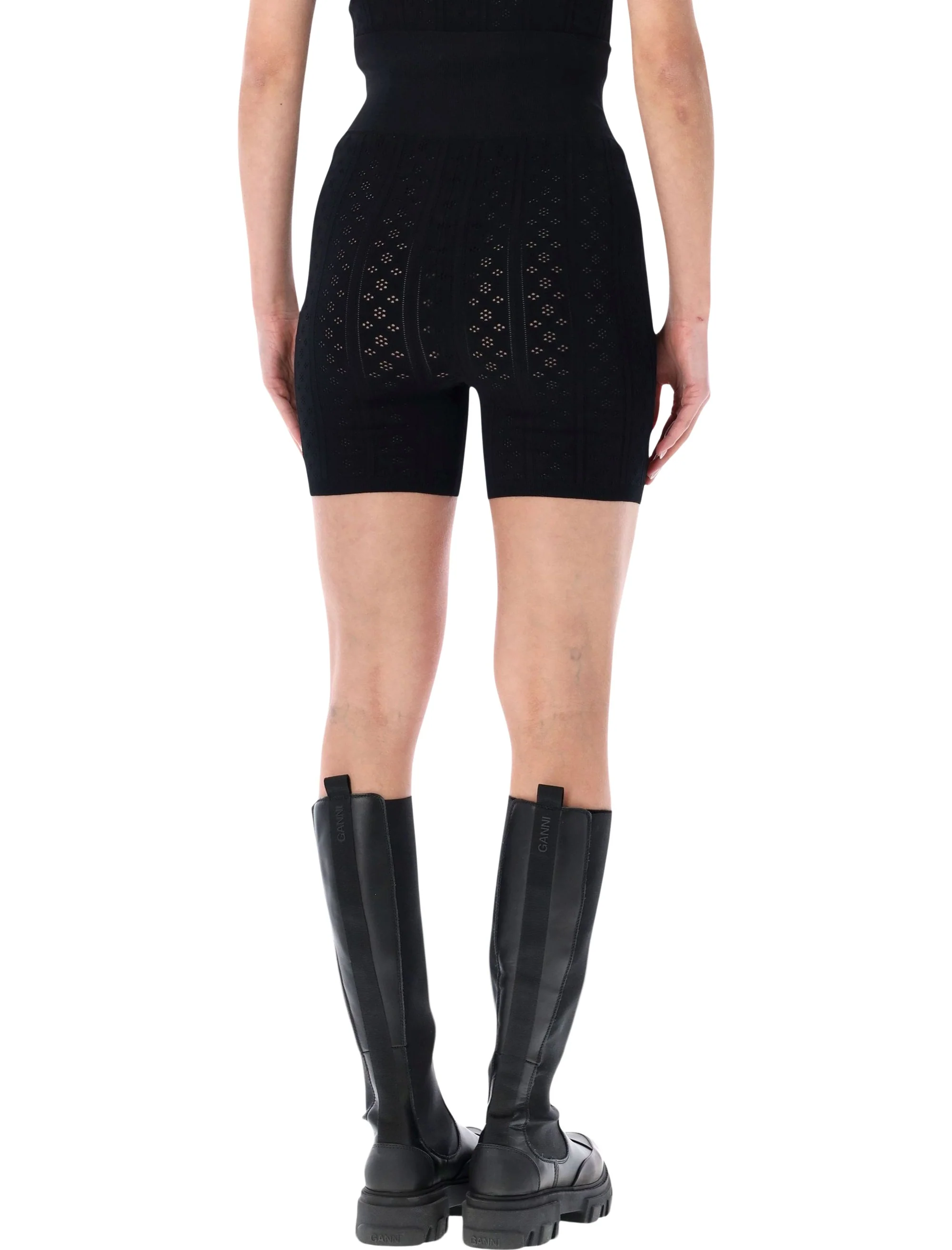 JW ANDERSON Knitted Pointelle Fitted Shorts - Image 2