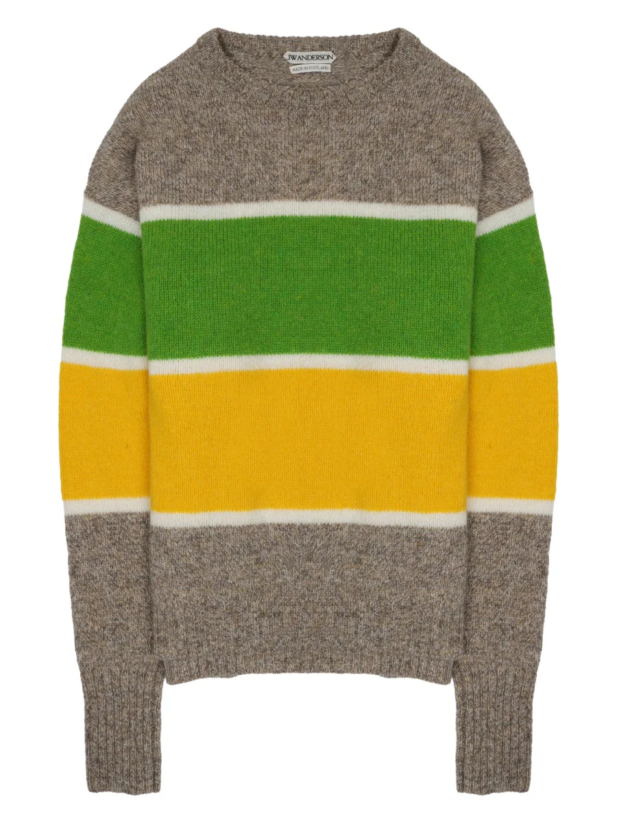 Jw Anderson Men's Lambswool Striped Sweater