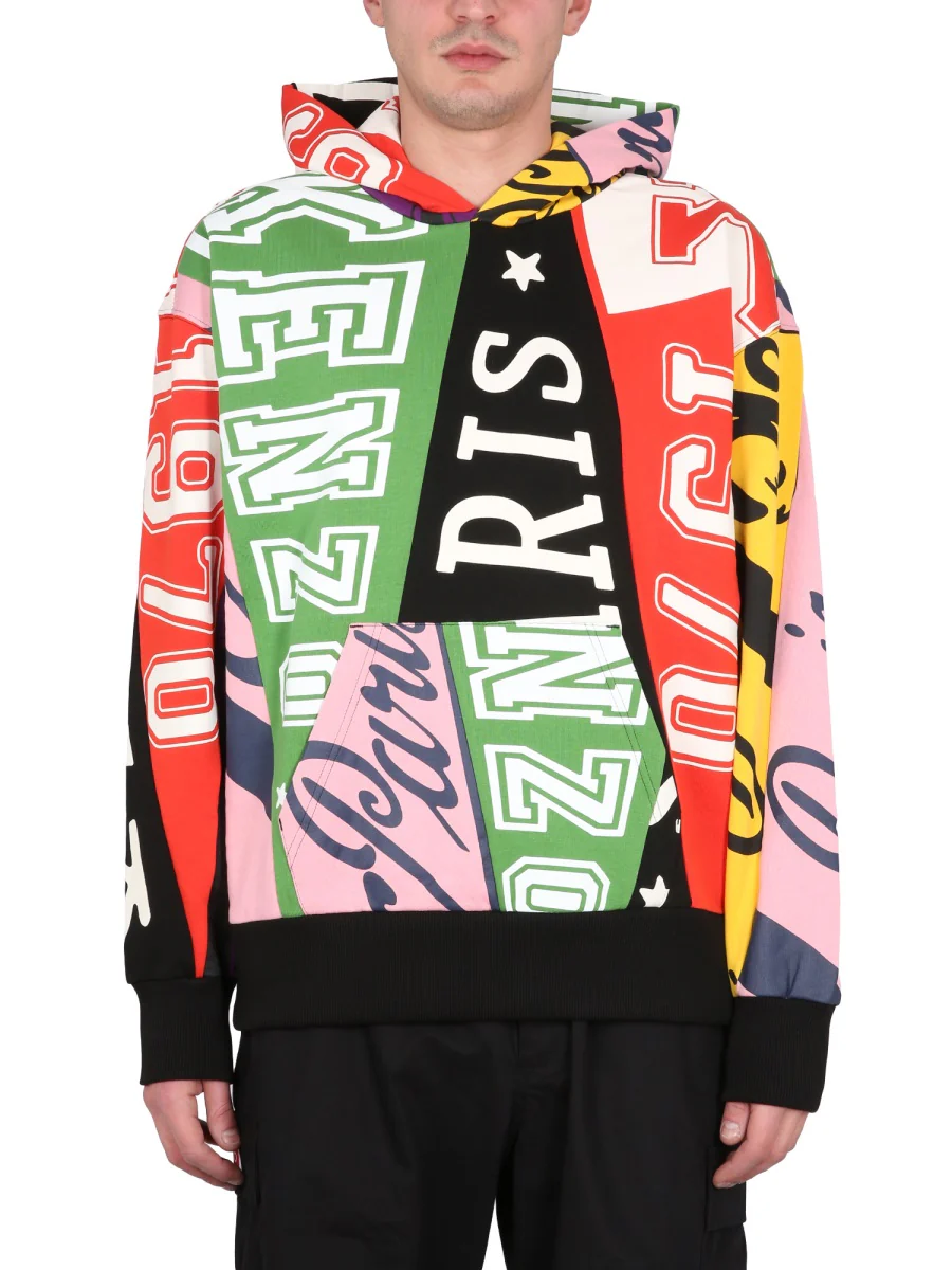 KENZO Flag-print Cotton Hoodie