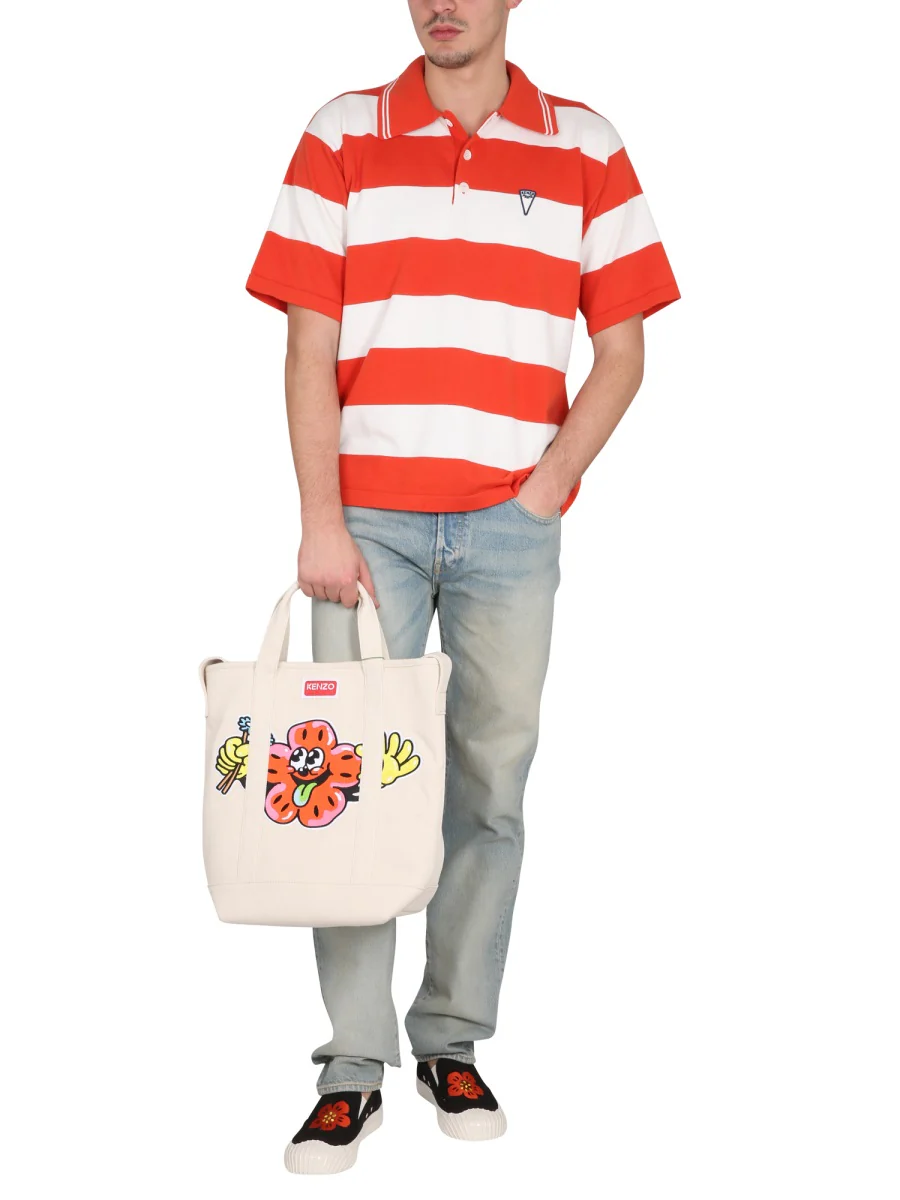 Kenzo Nautical Striped Classic Collar Polo Shirt - Image 2