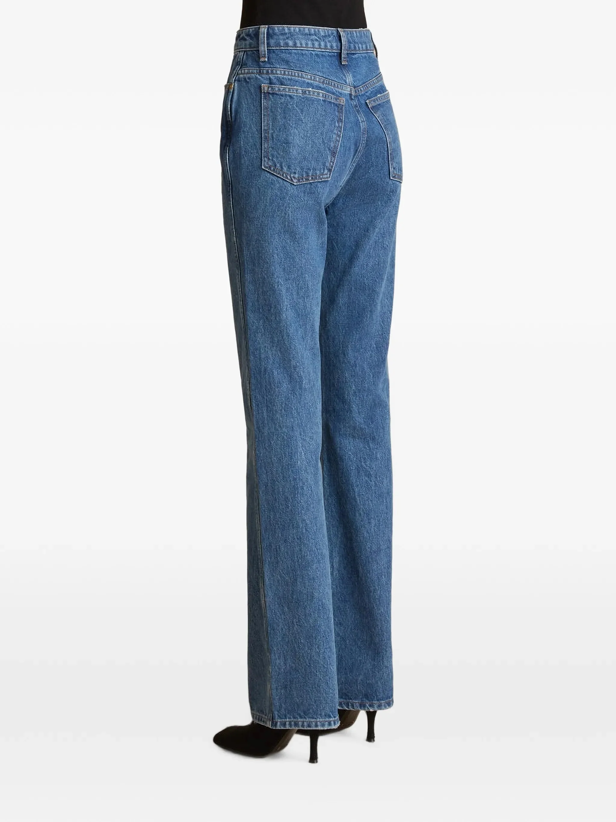 Khaite Front Button & Zip Jeans with Belt Loops, Five-Pocket Styling—Size 26 - Image 6