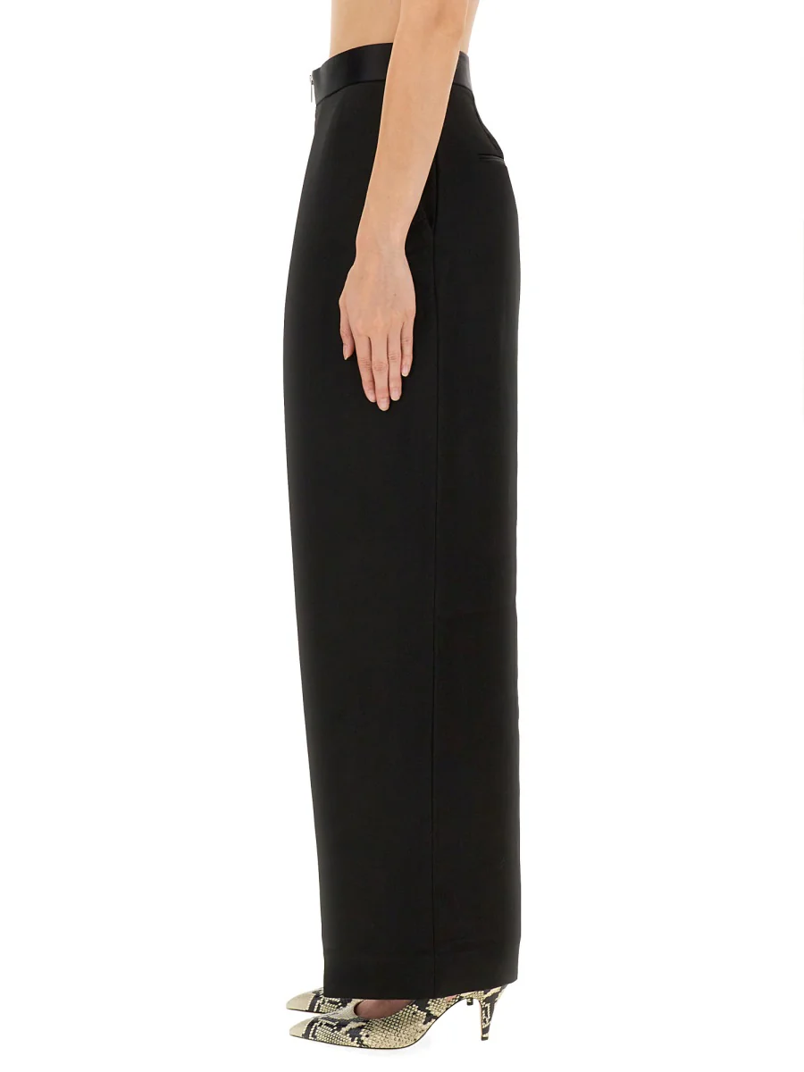 KHAITE Marine Zipped Crepe Wide-Leg Pants - Image 4