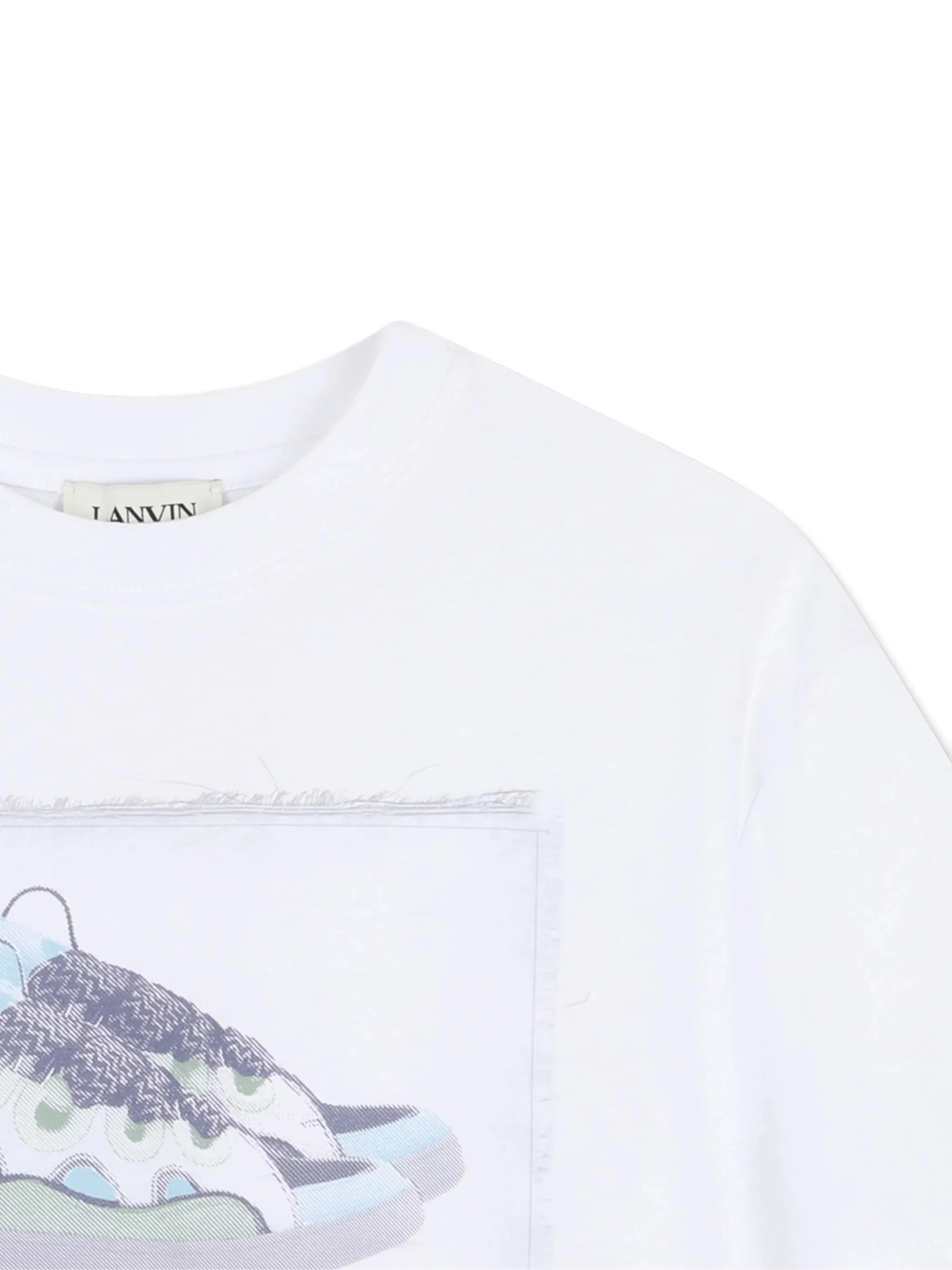 Lanvin Boys' CrETHEstanesedew-neck Cotton T-shirt - Mini Fit - Image 3