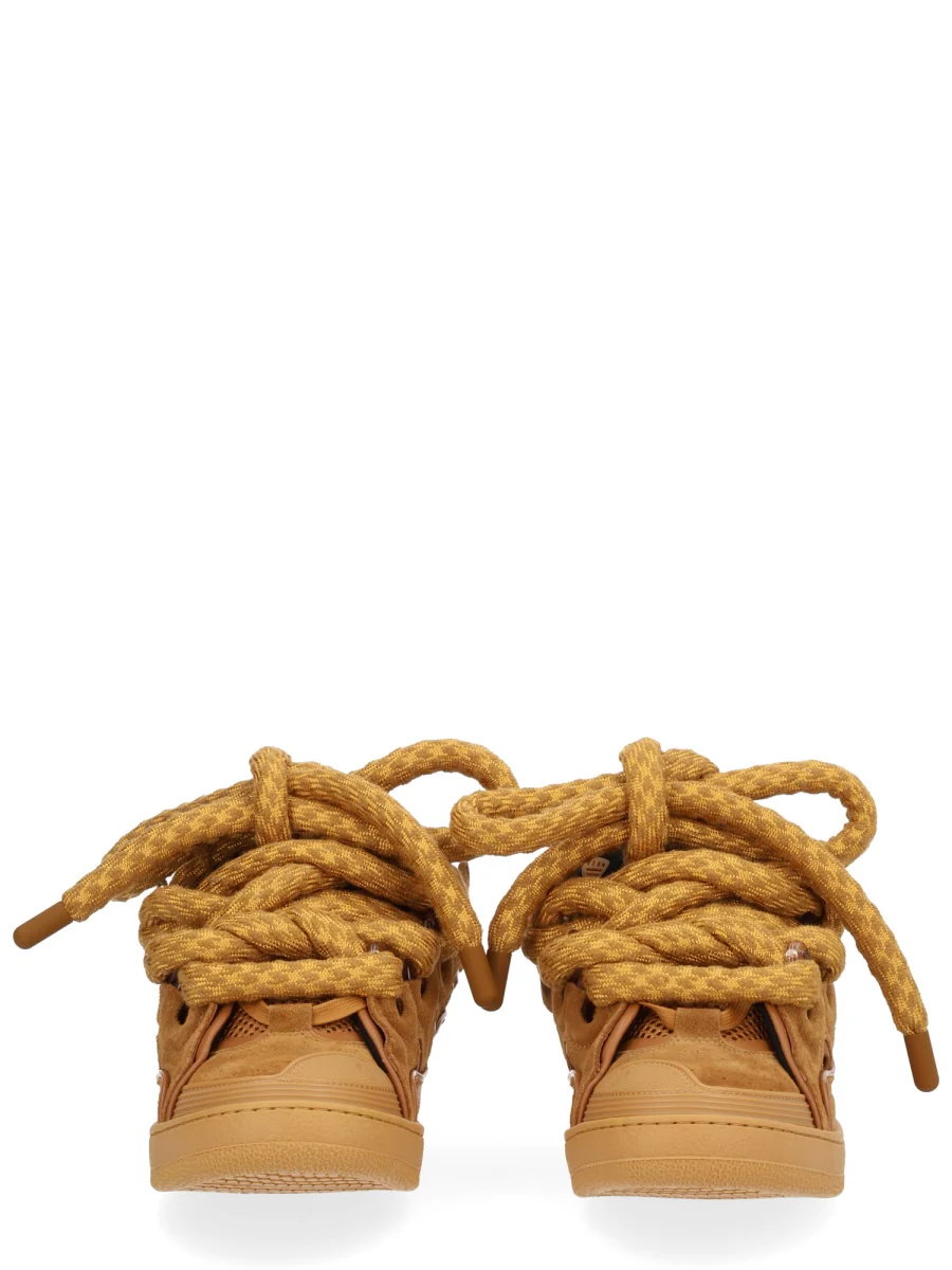 LANVIN Curb Sneakers in Leather with Snake Laces - Image 3