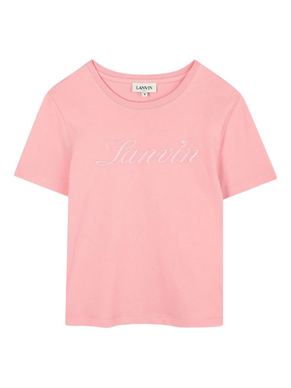 Lanvin Embroidered Logo Short Sleeve T-Shirt for Girls