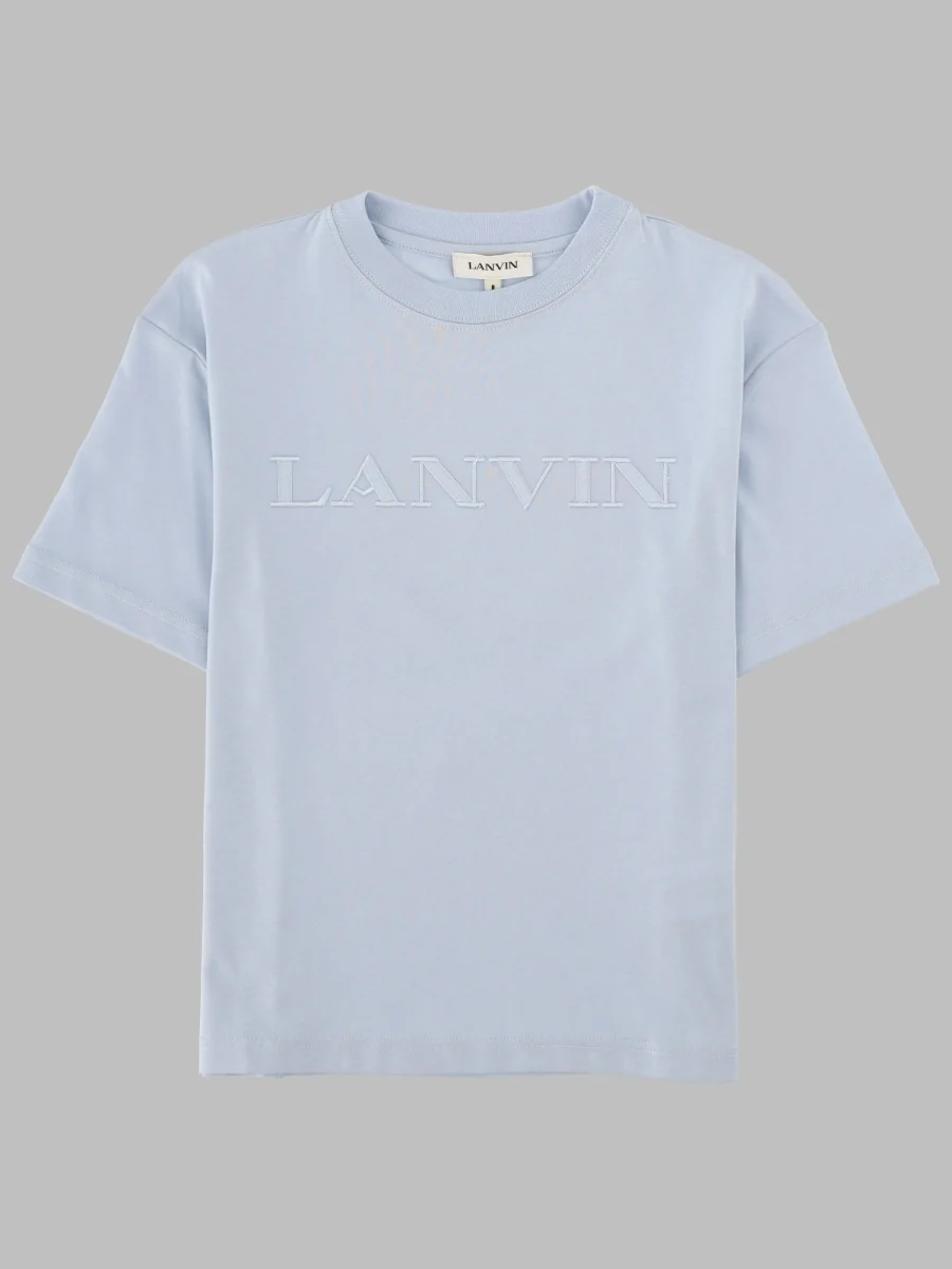 Lanvin Kids 100% Cotton Crewneck T-Shirt