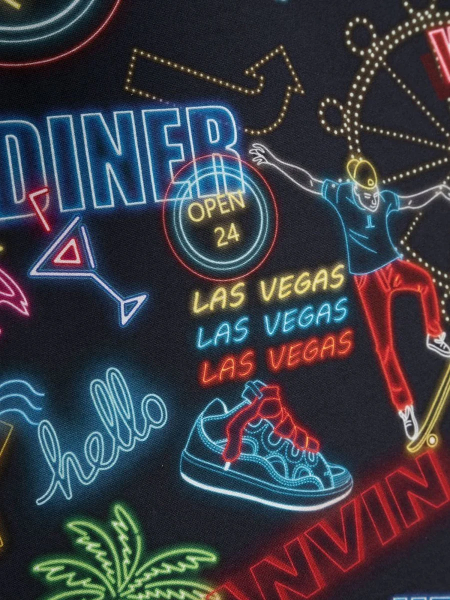 Lanvin Mini Graphic T-Shirt for Boys - Las Vegas Theme - Image 3
