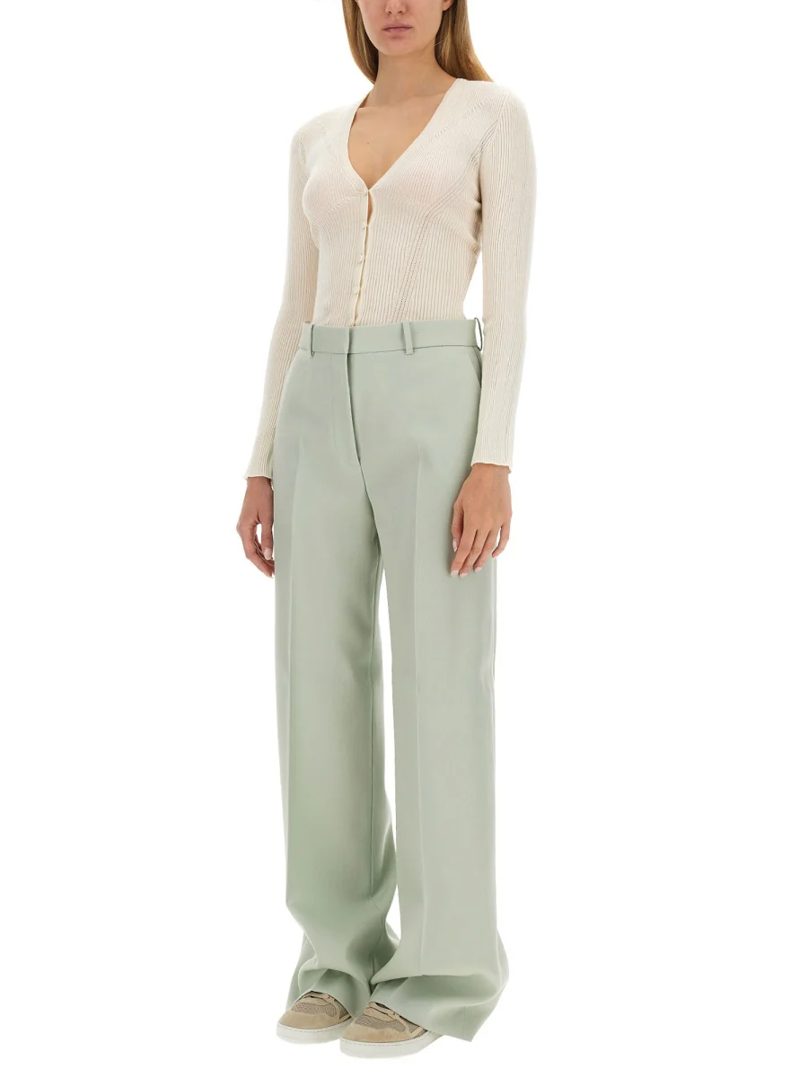 LANVIN Ribbed V-neck Cardigan - Image 2
