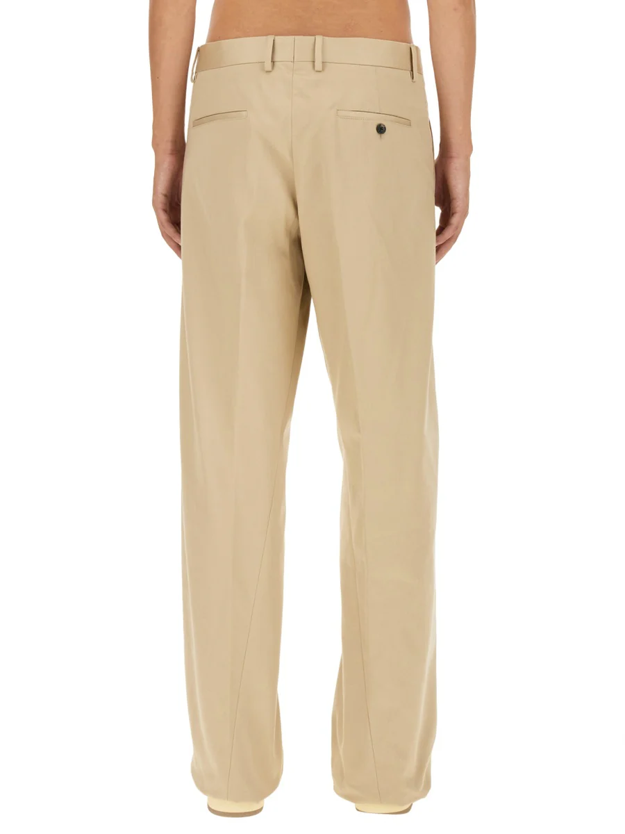 LANVIN Twisted Cotton Chino Trousers - Image 3