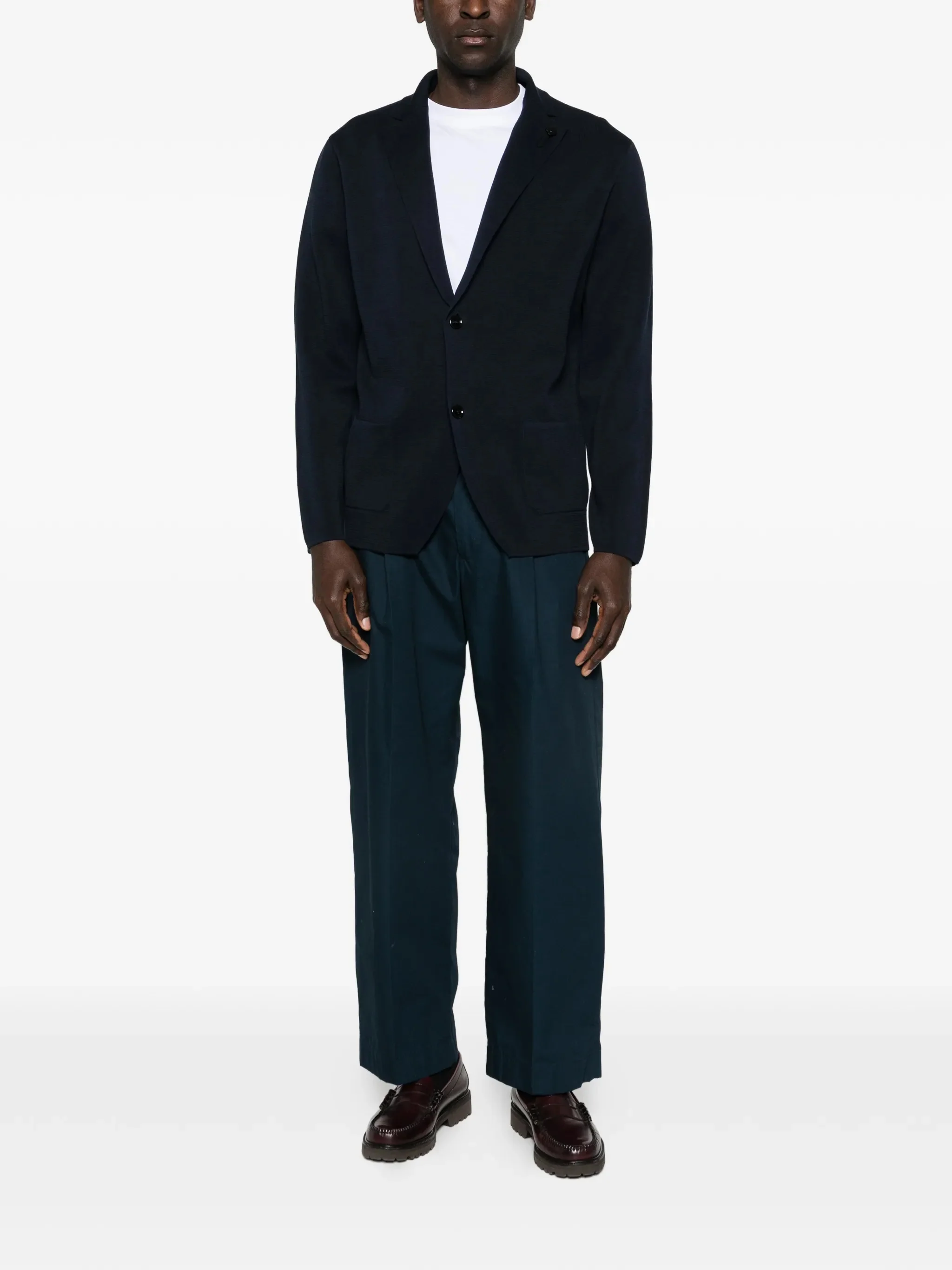 Lardini Notched Lapel Cardigan - Size M - Image 4