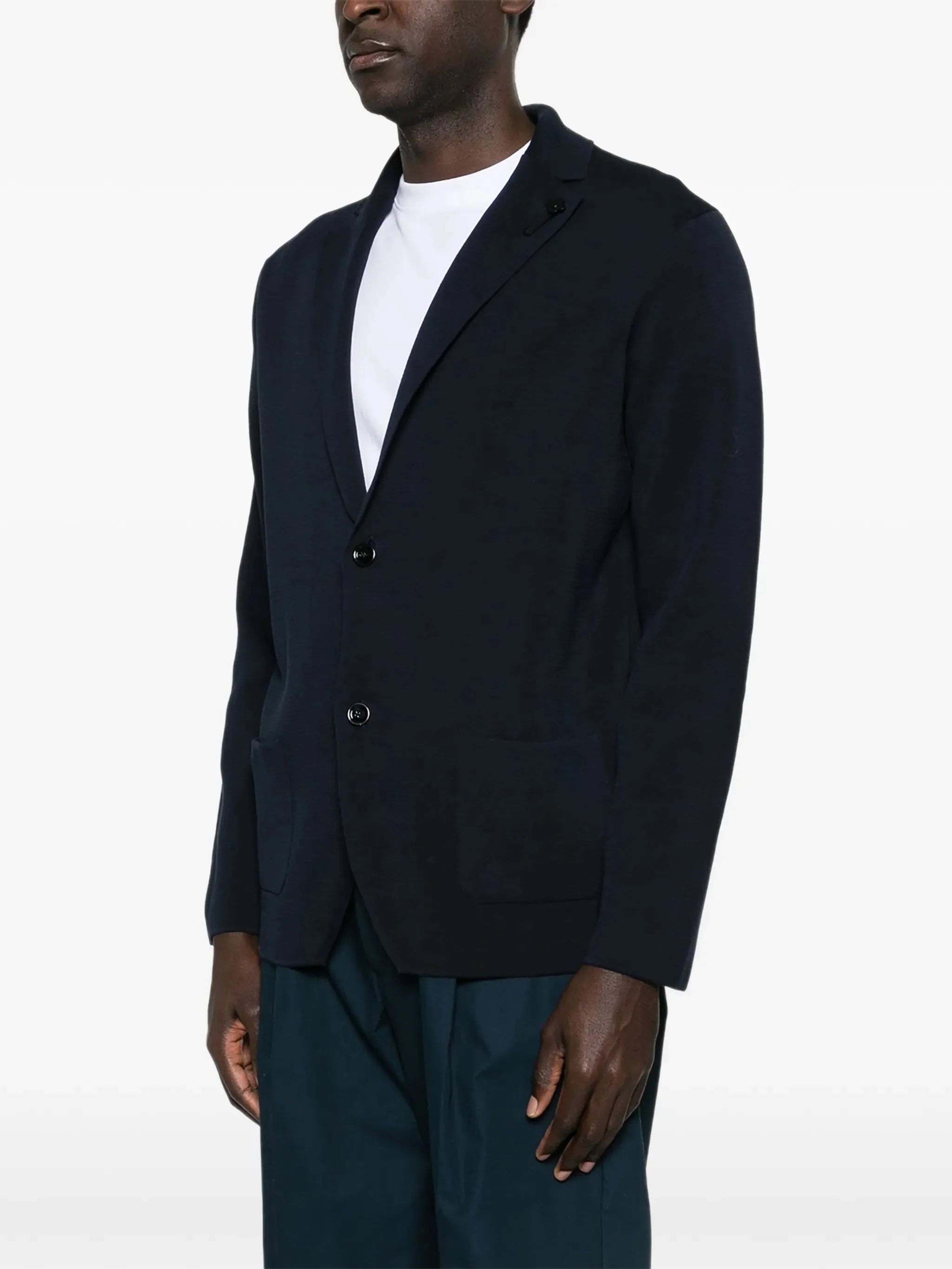 Lardini Notched Lapel Cardigan - Size M - Image 6