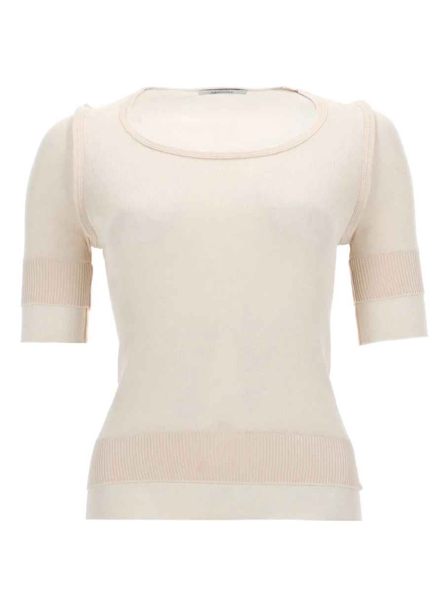 LEMAIRE Seamless Trompe L'oeil Top in Viscose Silk