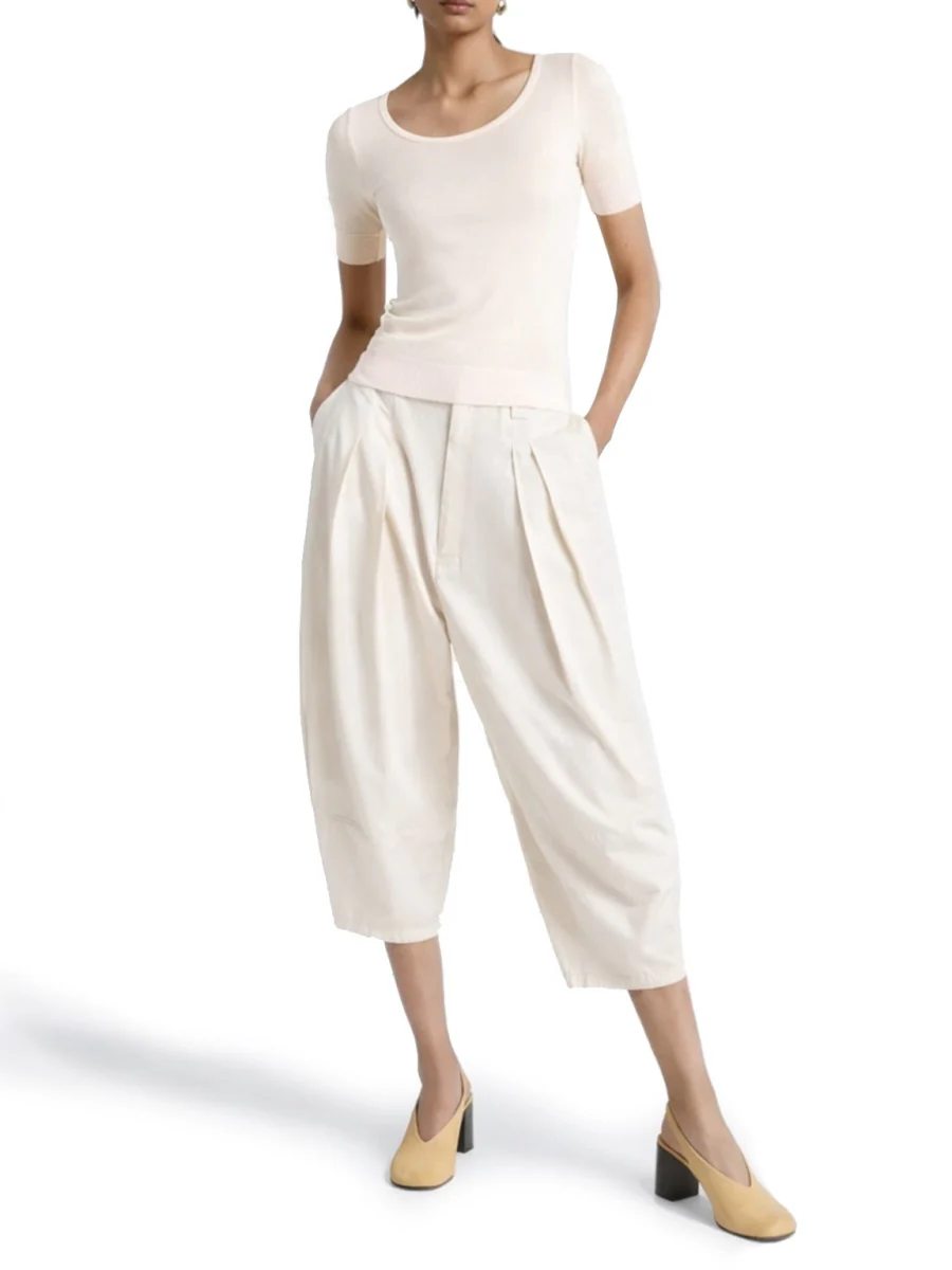 LEMAIRE Seamless Trompe L'oeil Top in Viscose Silk - Image 3