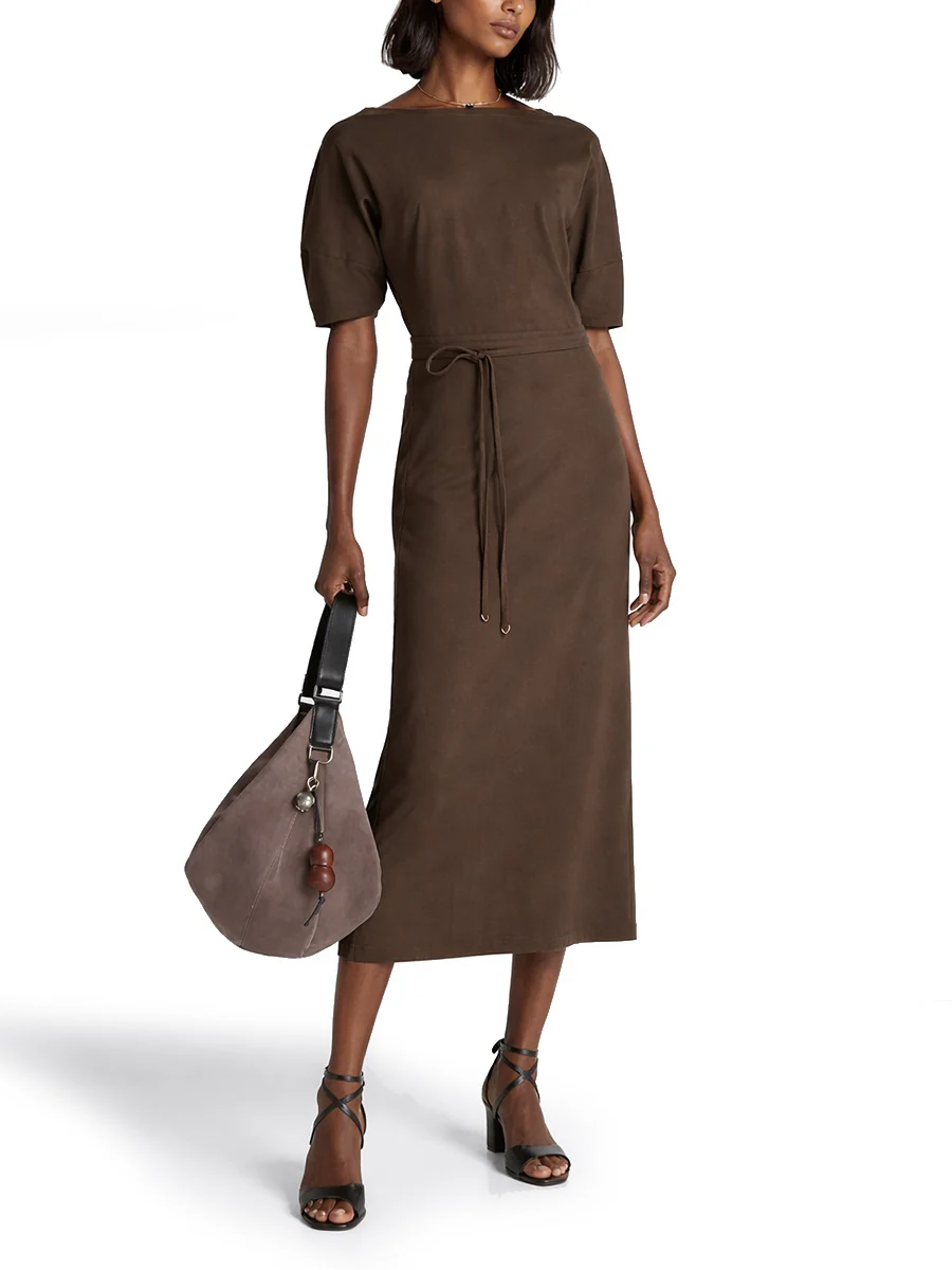 LEMAIRE Short Sleeve Off Shoulder Dress - Image 3