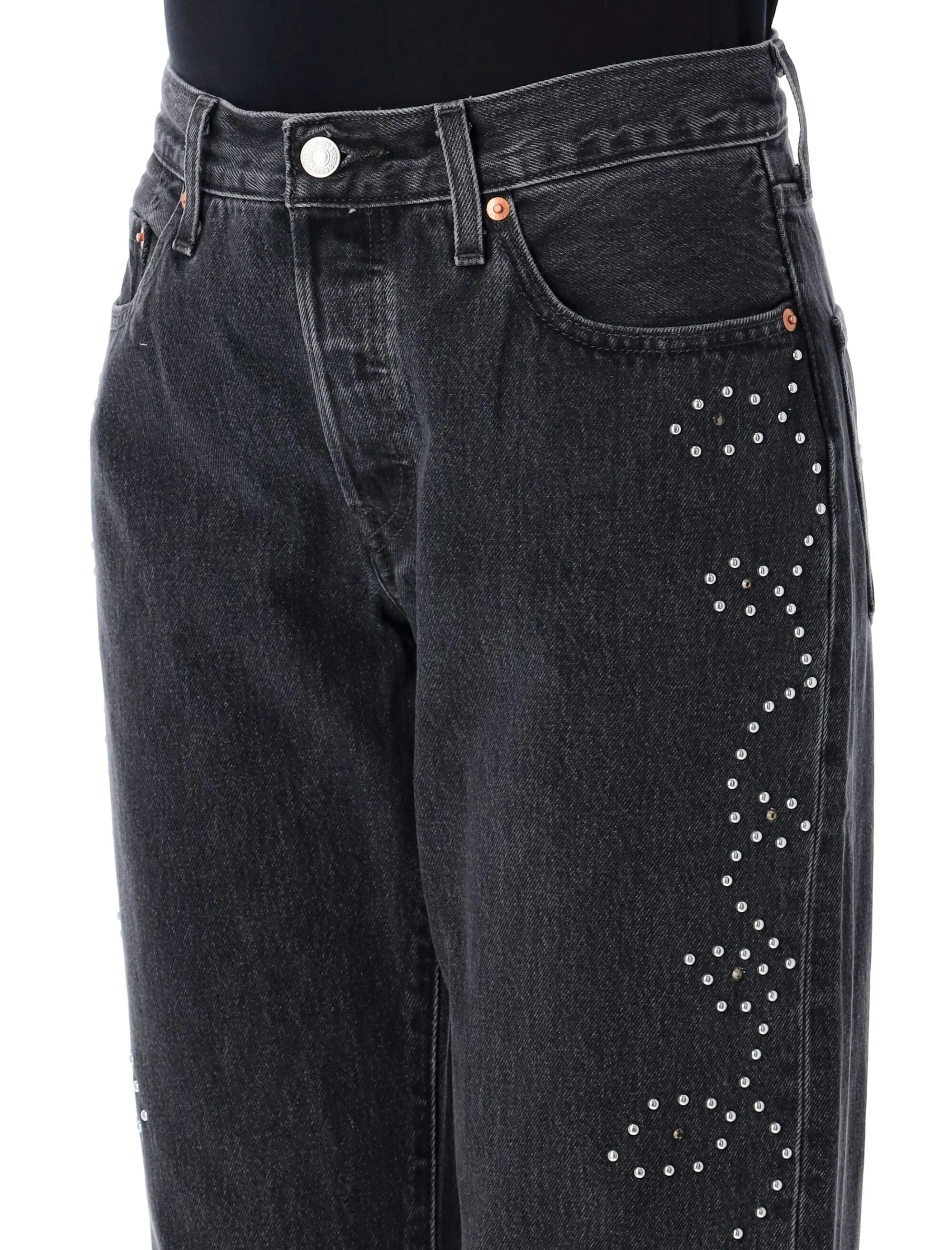 Levi's Mid Rise Studded 90's Loose Fit Jeans Size 26 - Image 3