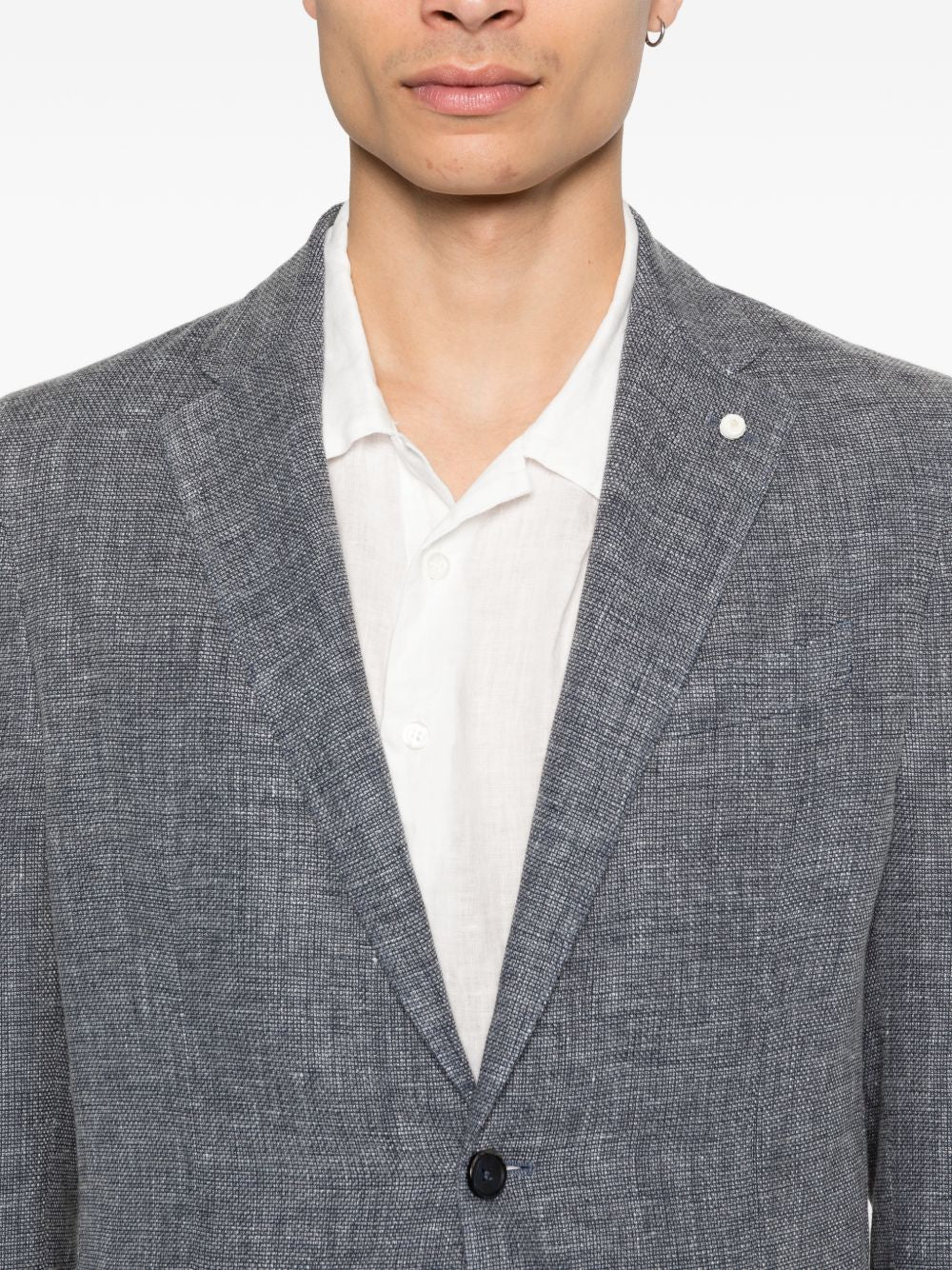 Luigi Bianchi Notched Button Closure Single-Pocket Jacket - Size 38 - Image 3