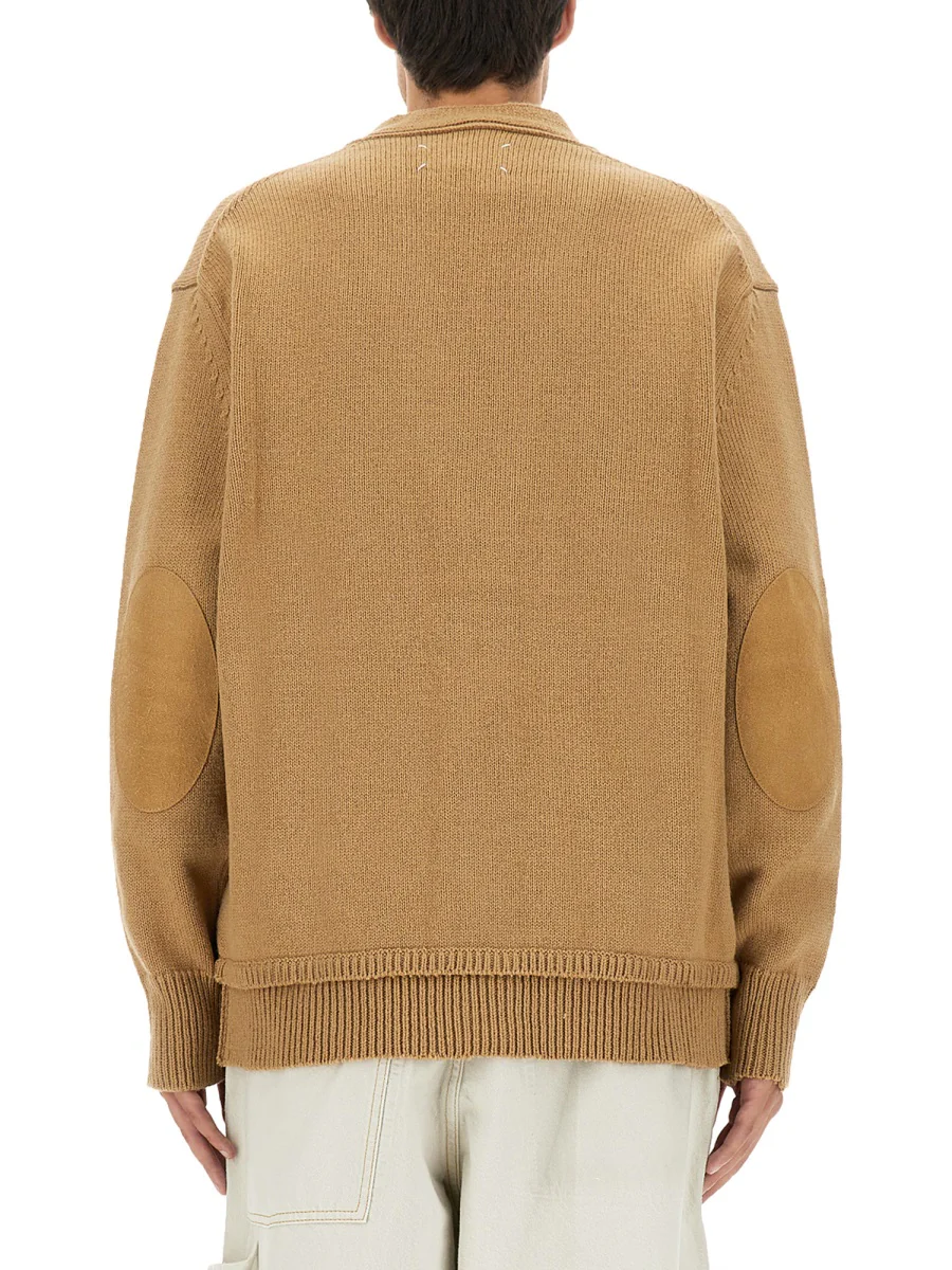 MAISON MARGIELA Elbow-patch V-neck Cardigan - Image 3
