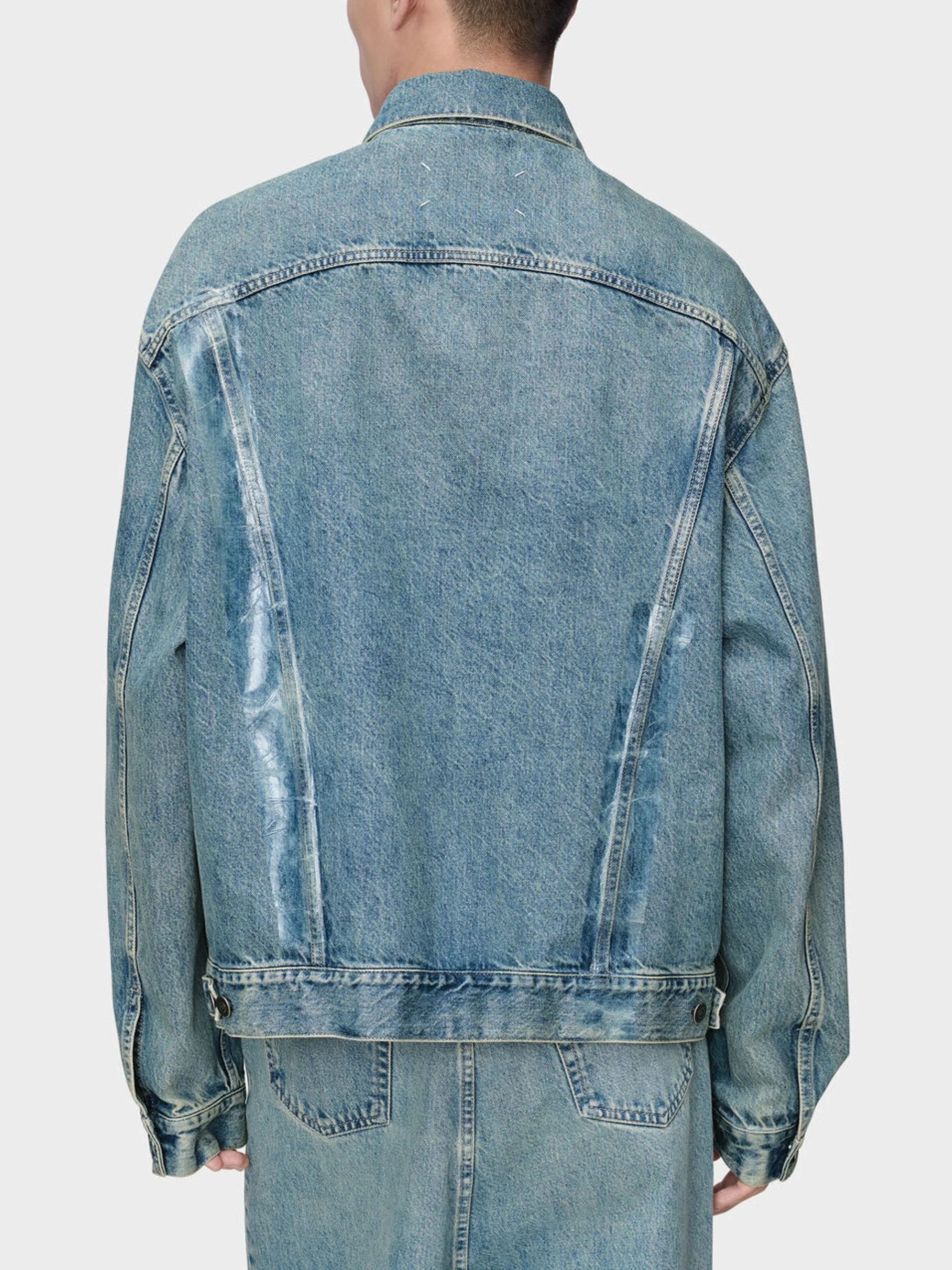 Maison Margiela Hand-Painted Denim Jacket - Light Weight - Image 3