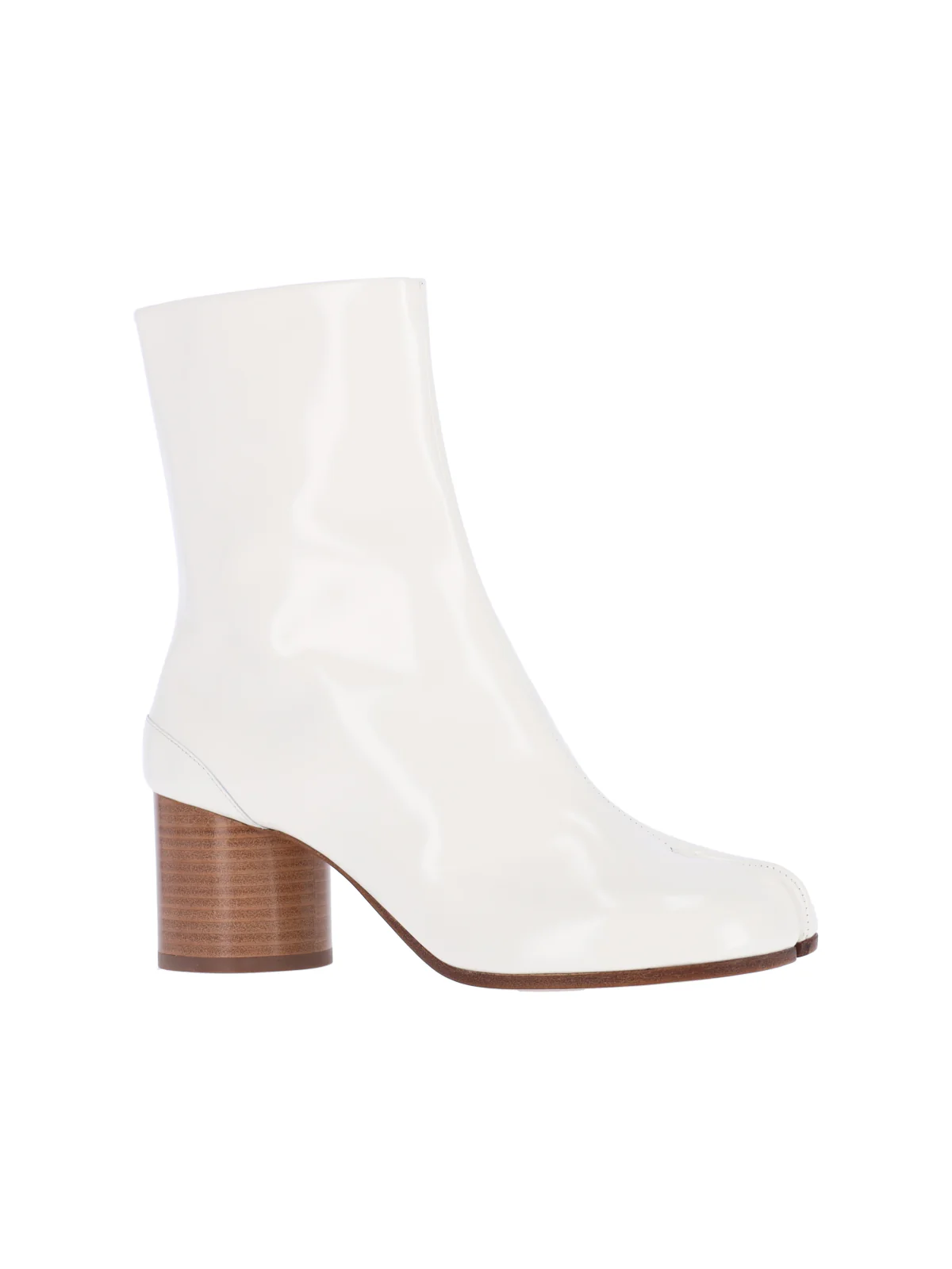 Maison Margiela Leather Ankle Boots with Rubber Contrast Detail - Image 2
