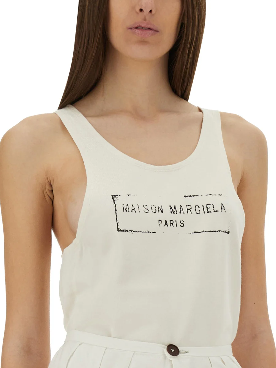 MAISON MARGIELA Logo Vest Top - Image 4