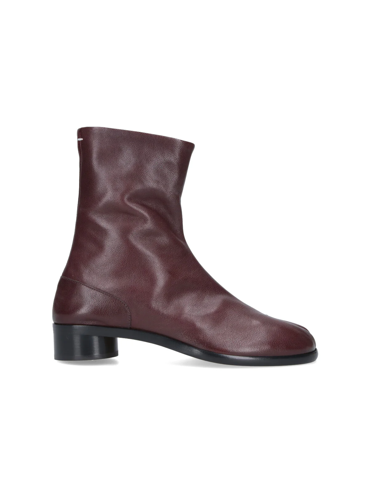 Maison Margiela Luxury Camel Leather Boots with Contrast Rubber Detail
