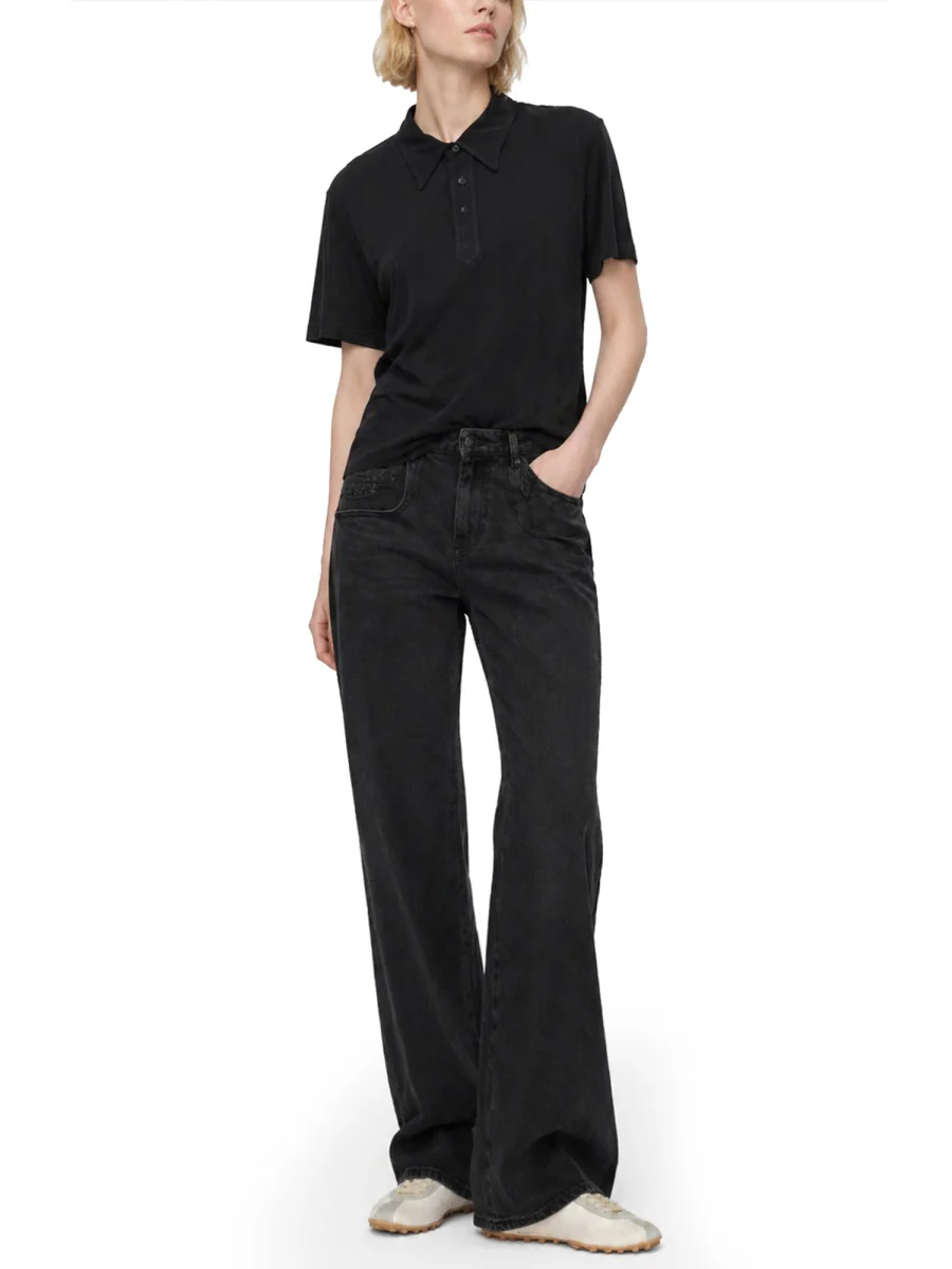 MAISON MARGIELA Polo Shirt in Stretch Technical Fabric - Image 3