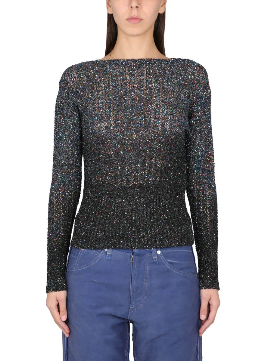 MAISON MARGIELA Sequin-embellished Knitted Jumper