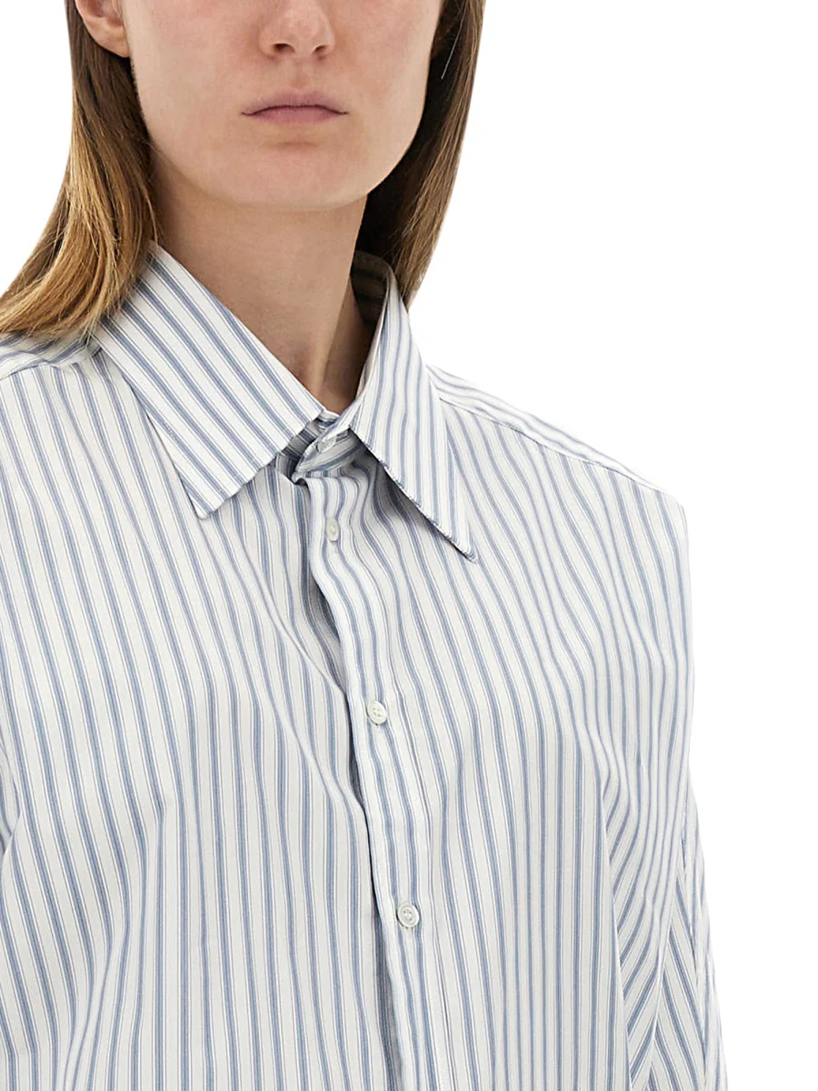 Maison Margiela Striped Cotton Shirt - Size 42 - Image 4