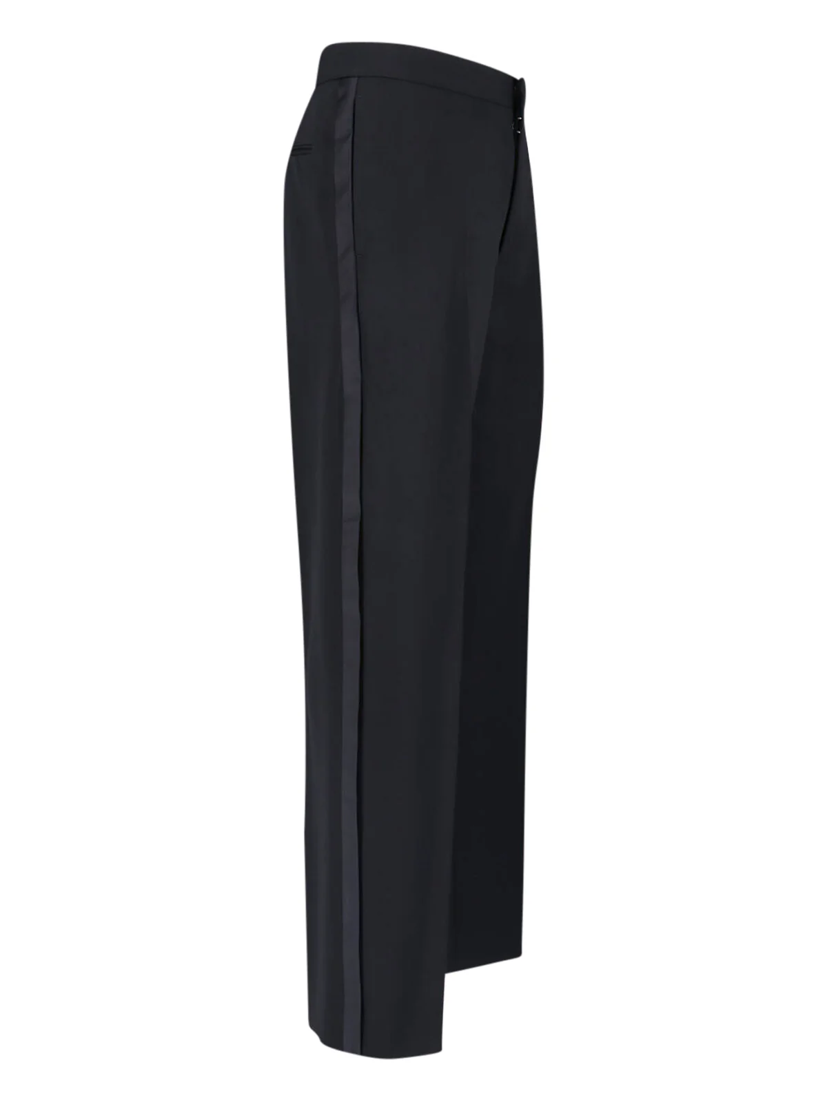 Maison Margiela Tailored Wool Trousers with Silk Trim and Cotton Pocket Lining - Image 3
