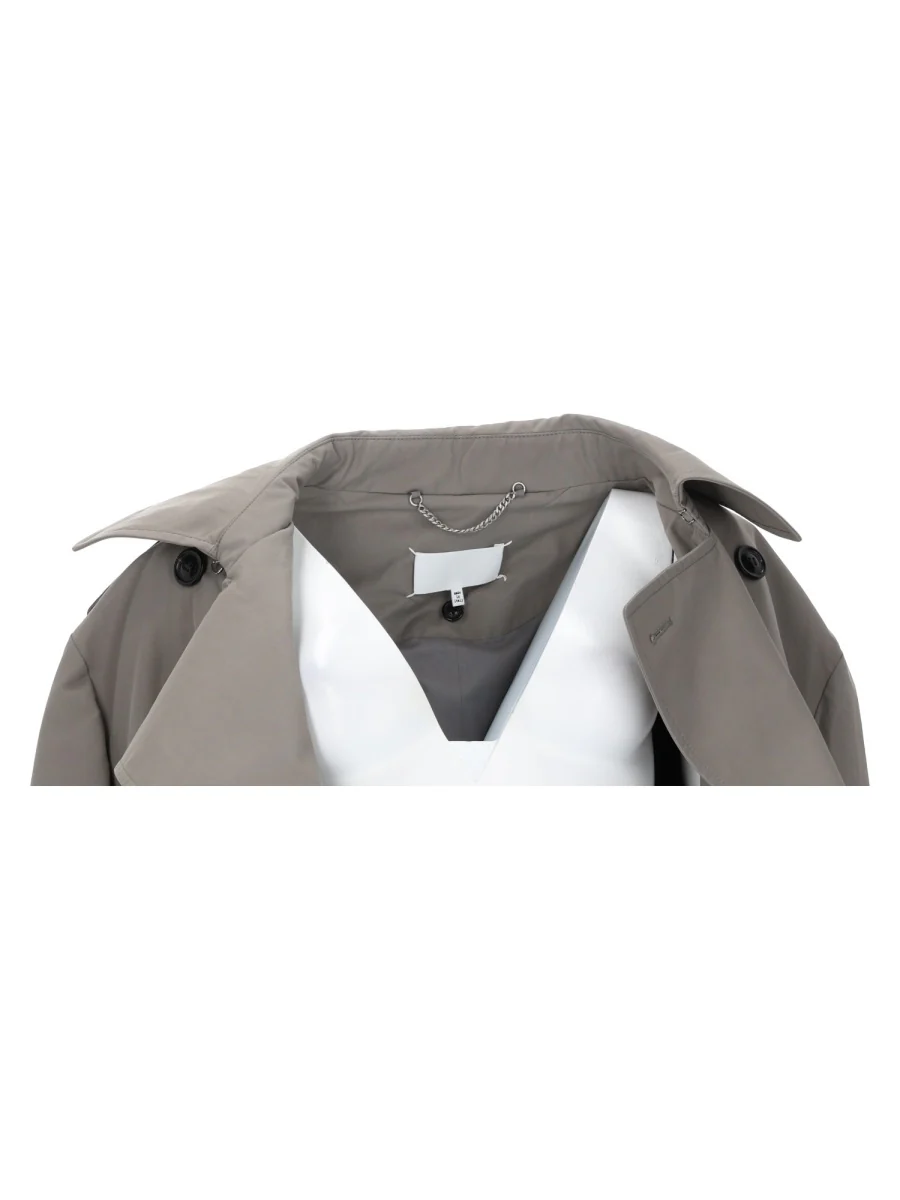 Maison Margiela Women’s Soft Cotton-Blend Trench Coat with Cotton Lining