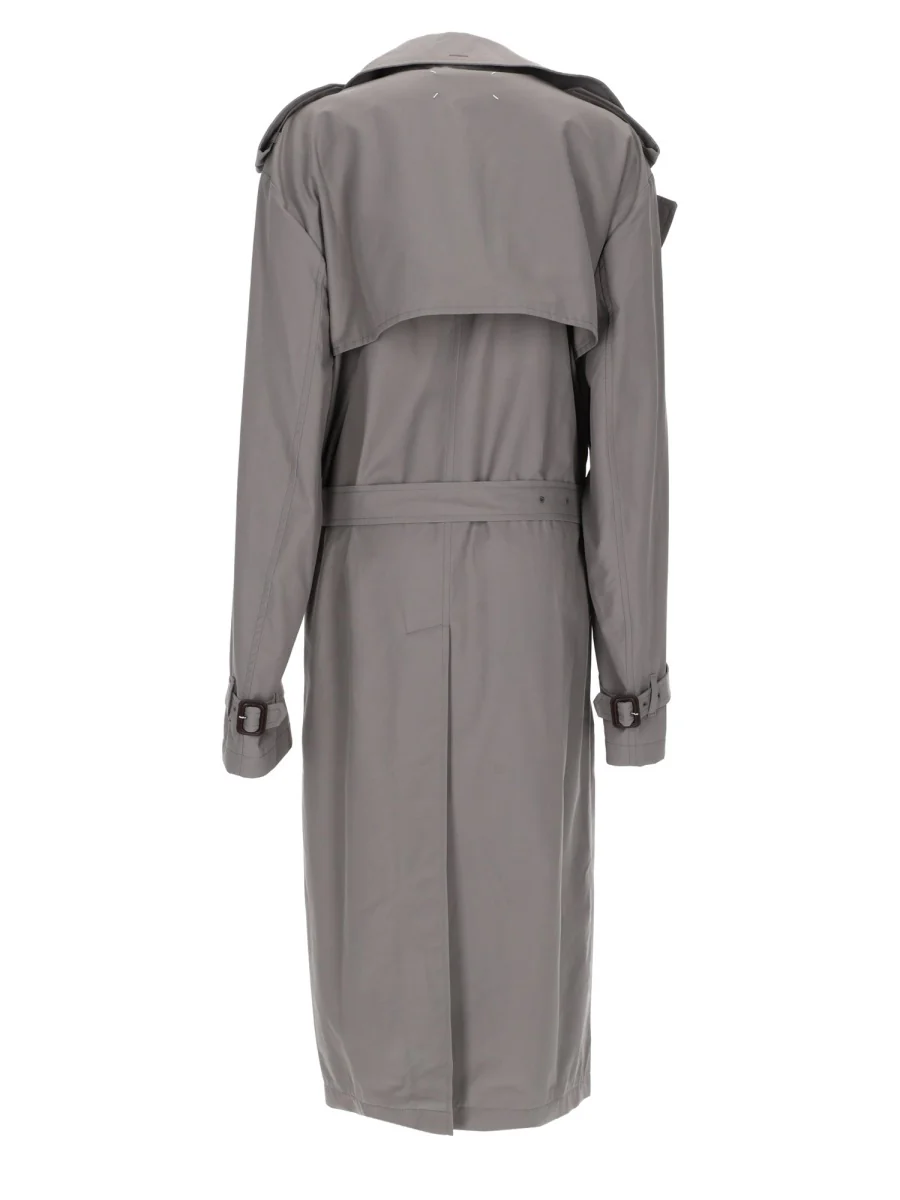 Maison Margiela Women’s Soft Cotton-Blend Trench Coat with Cotton Lining - Image 5