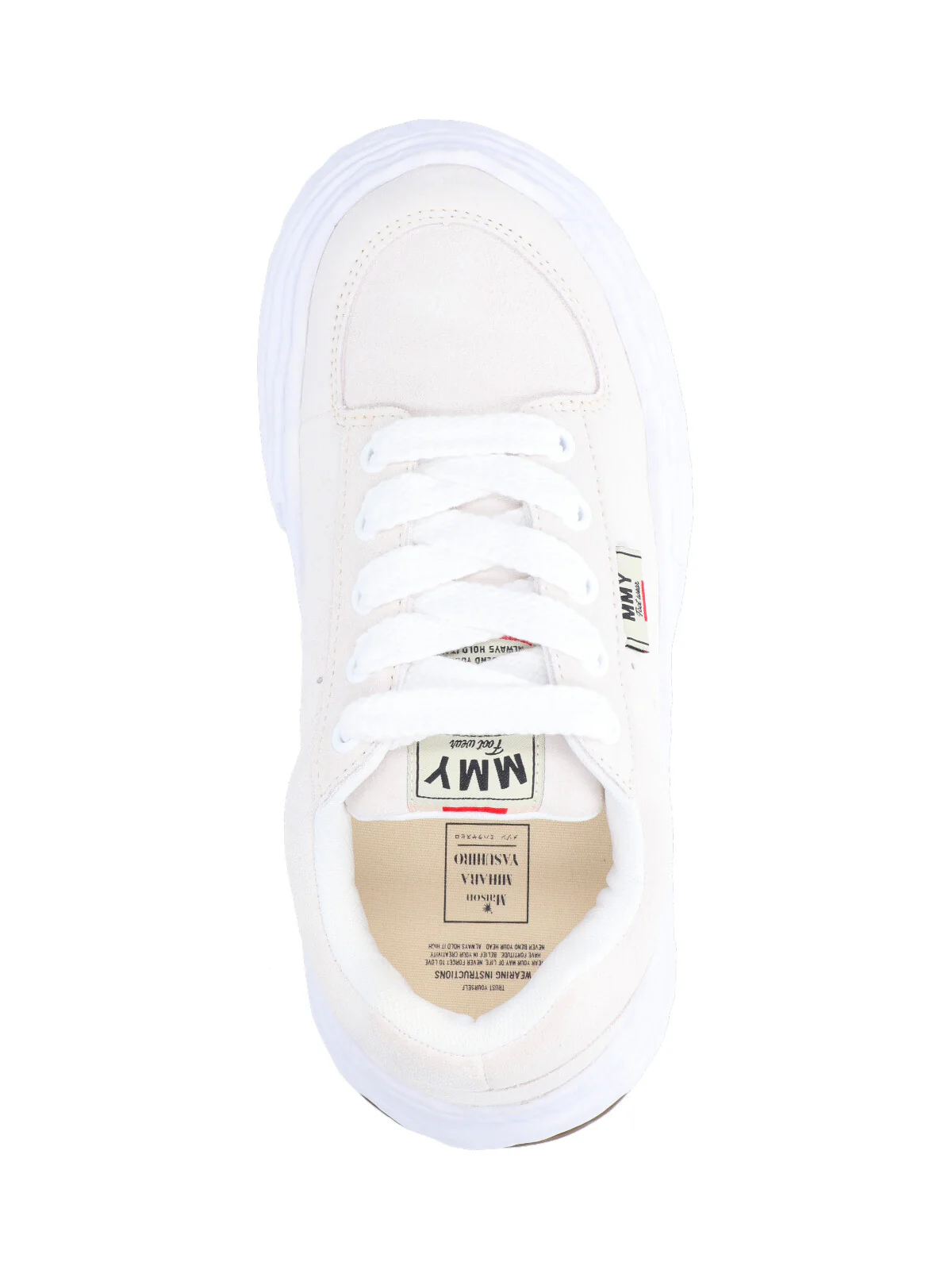 Maison Mihara Yasuhiro Unisex Light & Natural Cow Leather Sneakers - Image 5