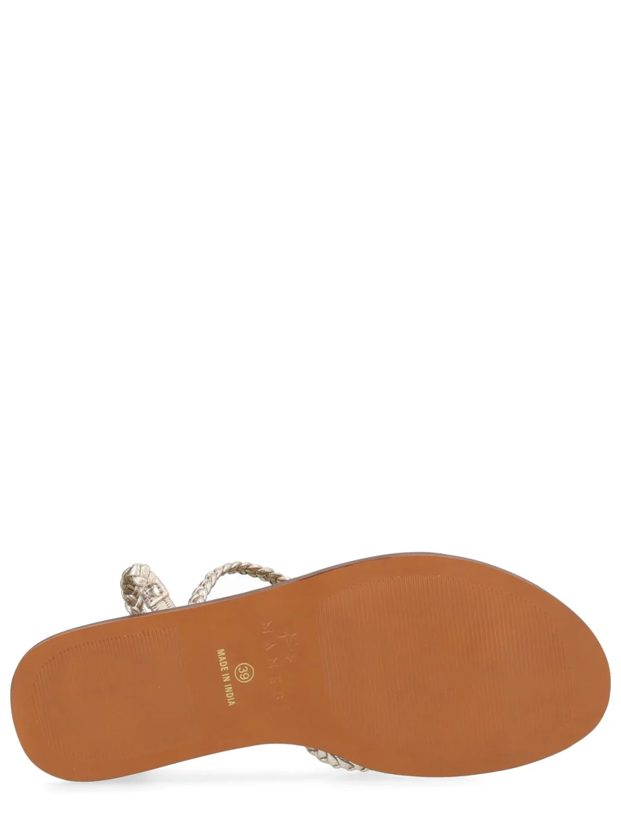 Manebi Women's Luxury Goat Leather Slip-On Sandals - Image 5