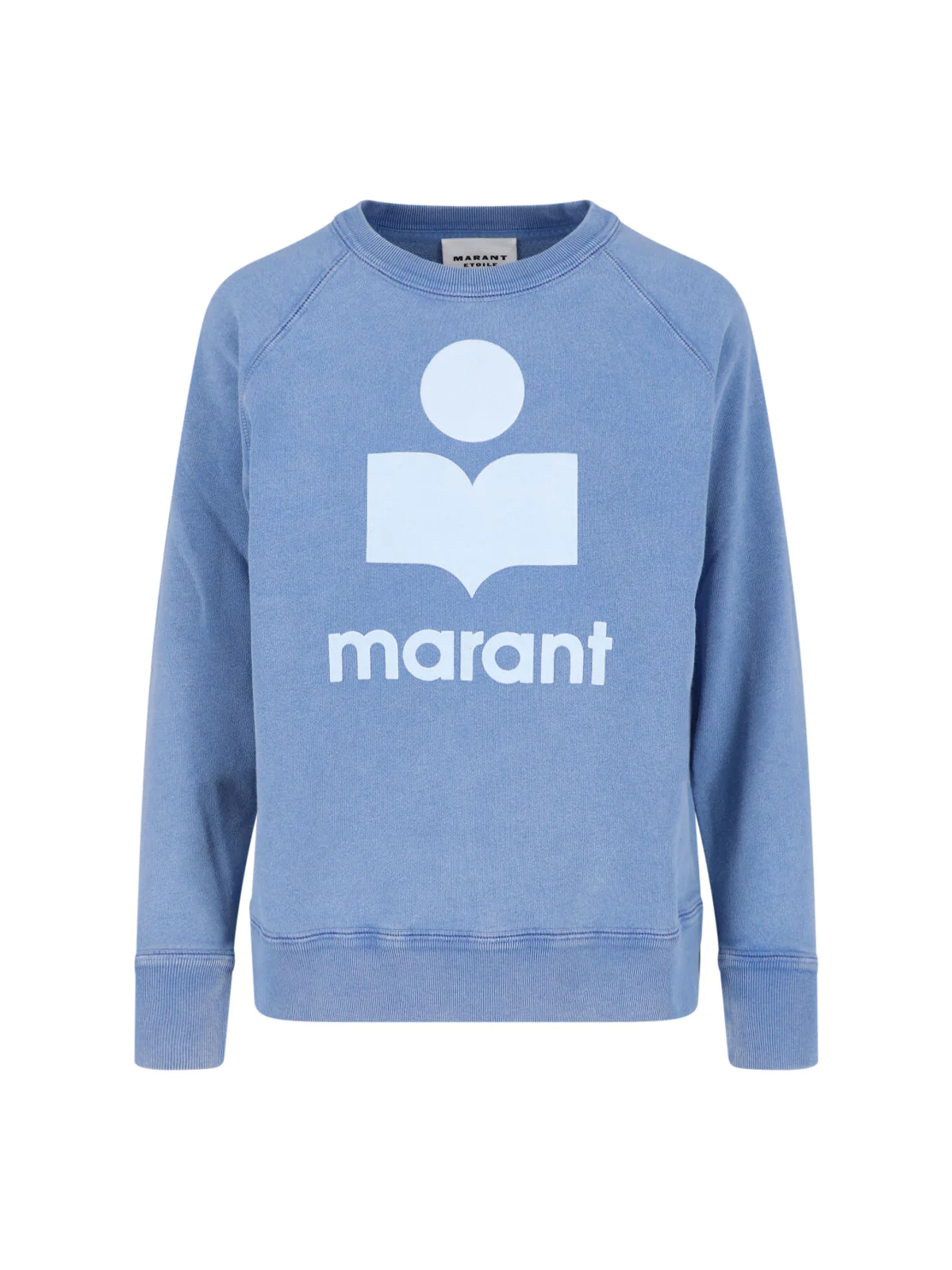 Marant Etoile Cotton-Blend Flock-Trim Sweatshirt