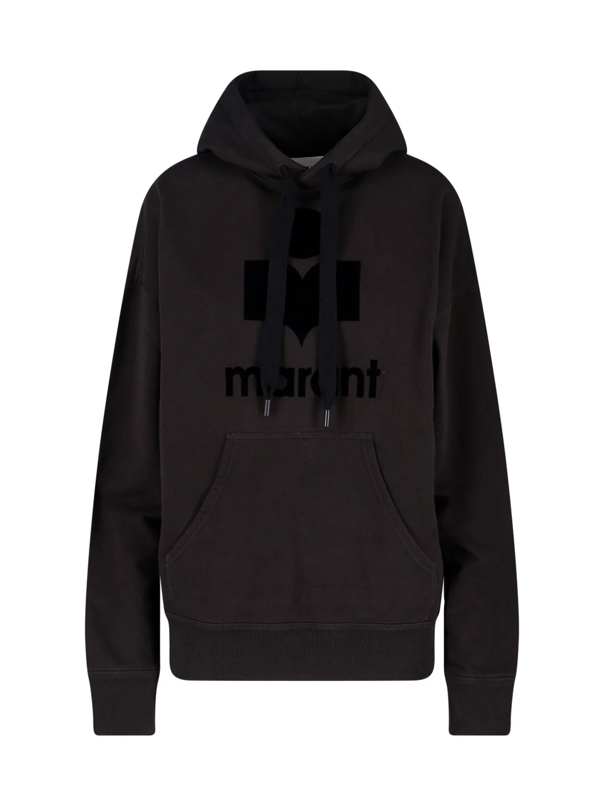 Marant Etoile Cotton-Blend Flocked Drawstring Sweatshirt