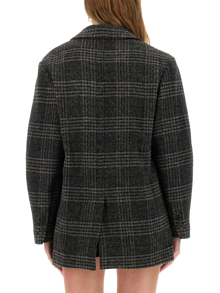 Marant Étoile ISABEL MARANT ETOILE Gesina Checkered Wool Blazer - Image 7
