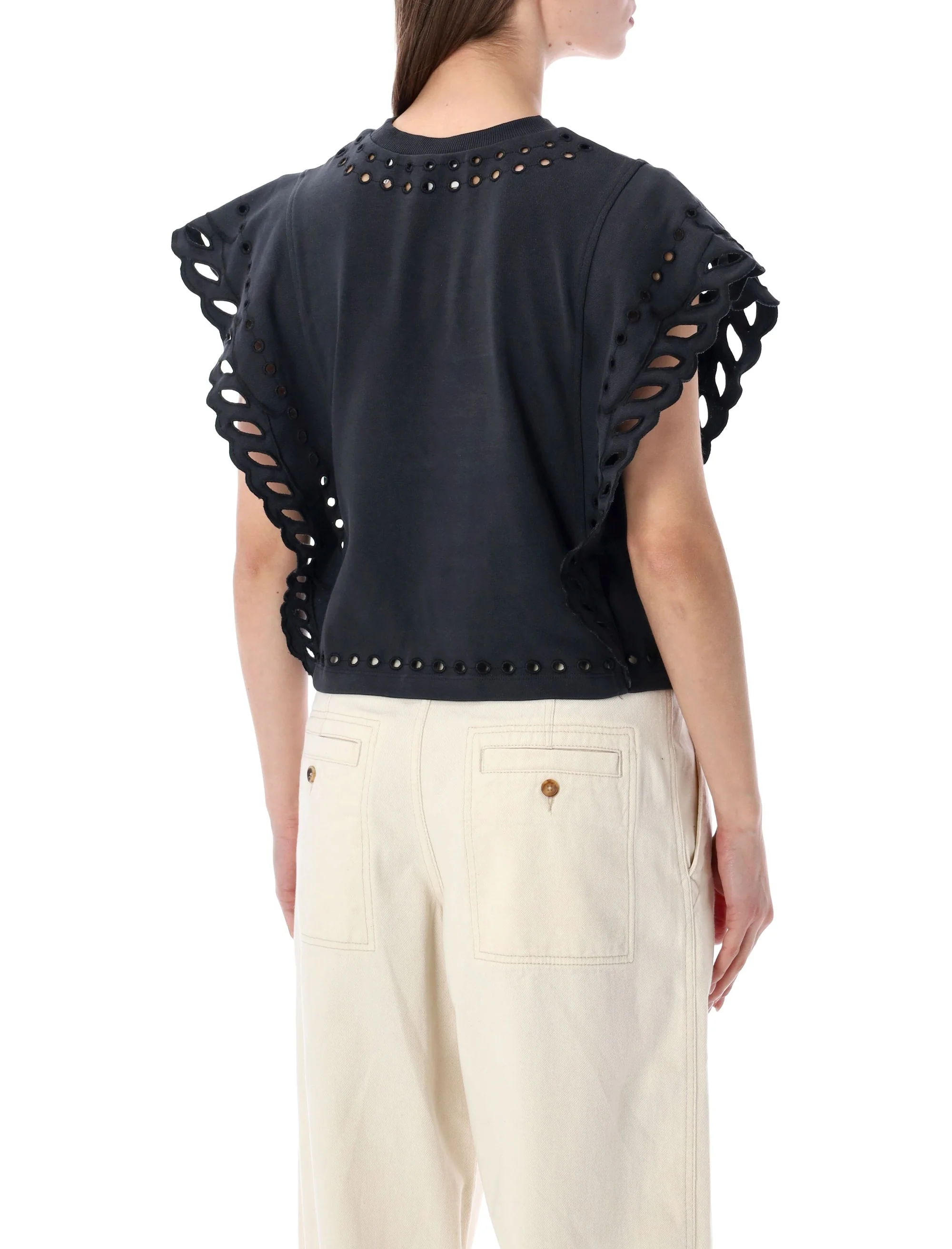 MARANT ETOILE Odyle Cut Out Cotton T-Shirt - Image 2