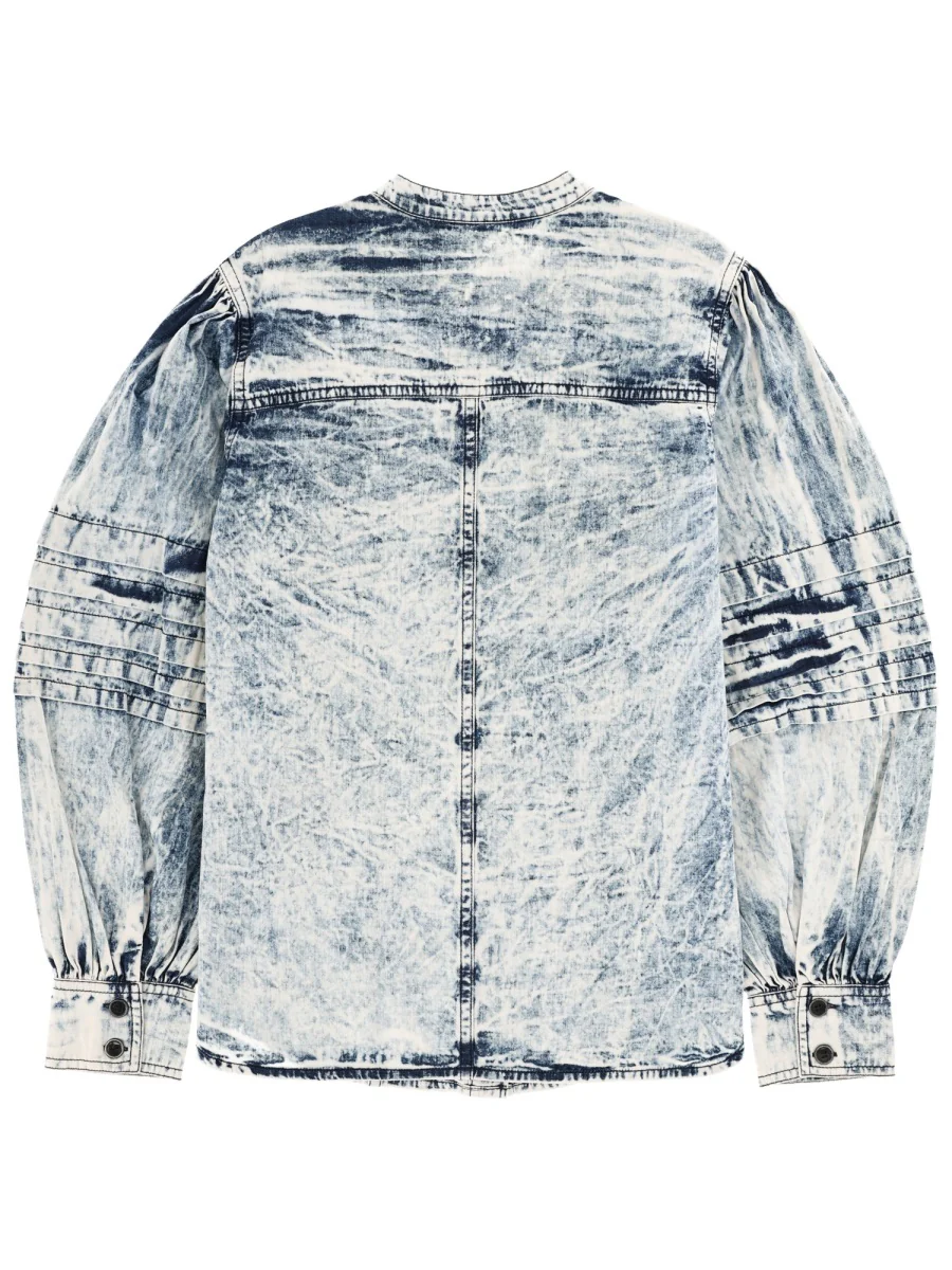 MARANT ÉTOILE Puff-sleeved Denim Shirt - Image 2