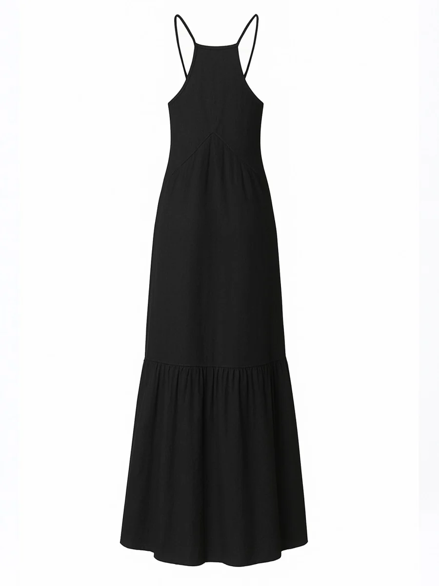MARANT ÉTOILE Vasma Tiered Ruffled Cotton-blend Maxi Dress