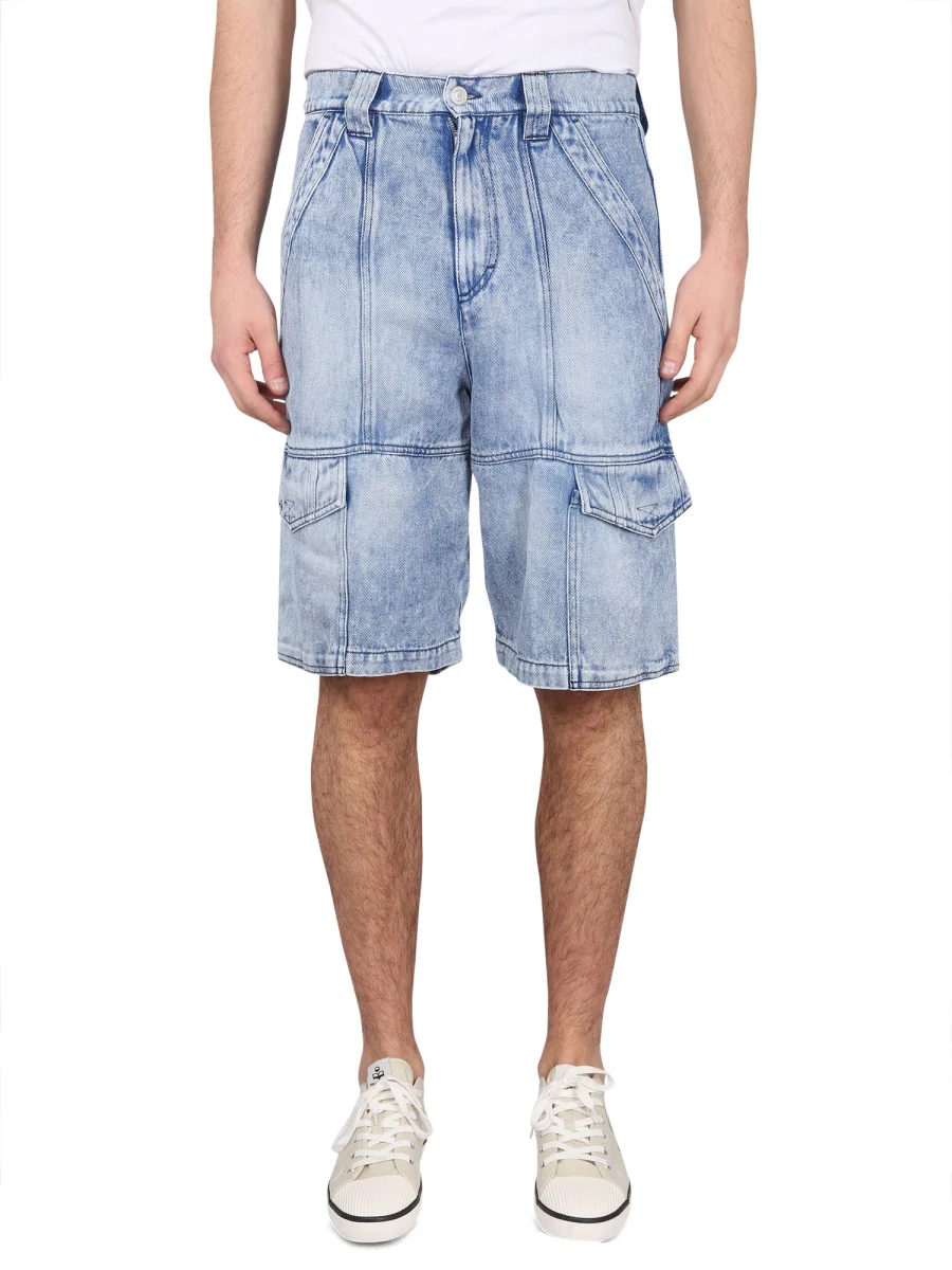 Marant Men's Mini Bermuda Shorts with Button Closure