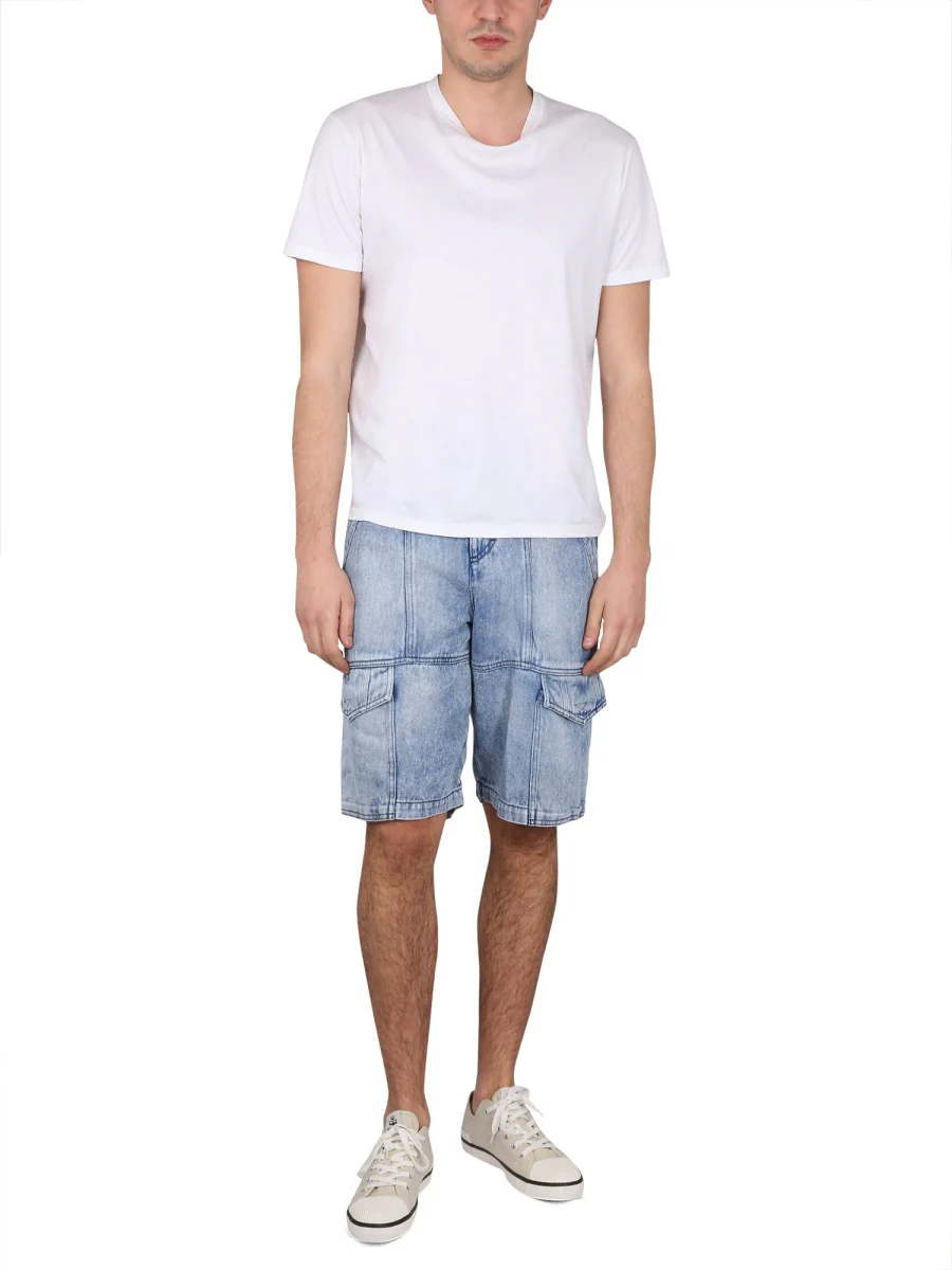 Marant Men's Mini Bermuda Shorts with Button Closure - Image 2