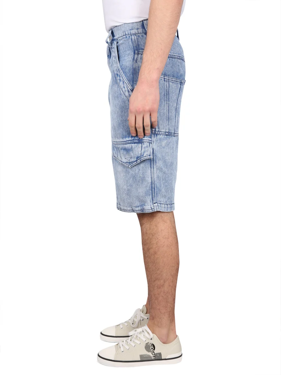 Marant Men's Mini Bermuda Shorts with Button Closure - Image 3