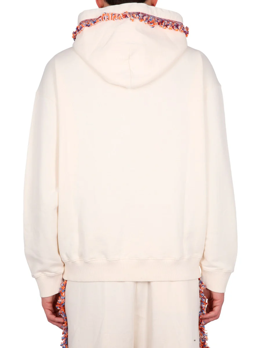 MARCELO BURLON COUNTY OF MILAN Cotton Fringes Sweatshirt - Image 3